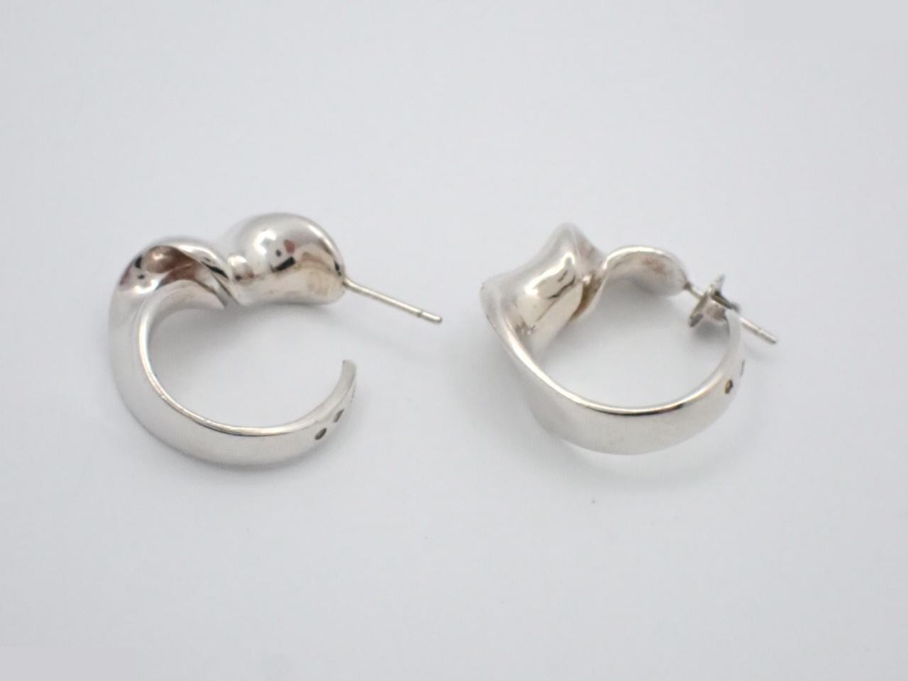 Twisted hoop earrings, 925 sterling silver, 13.1g — view 3