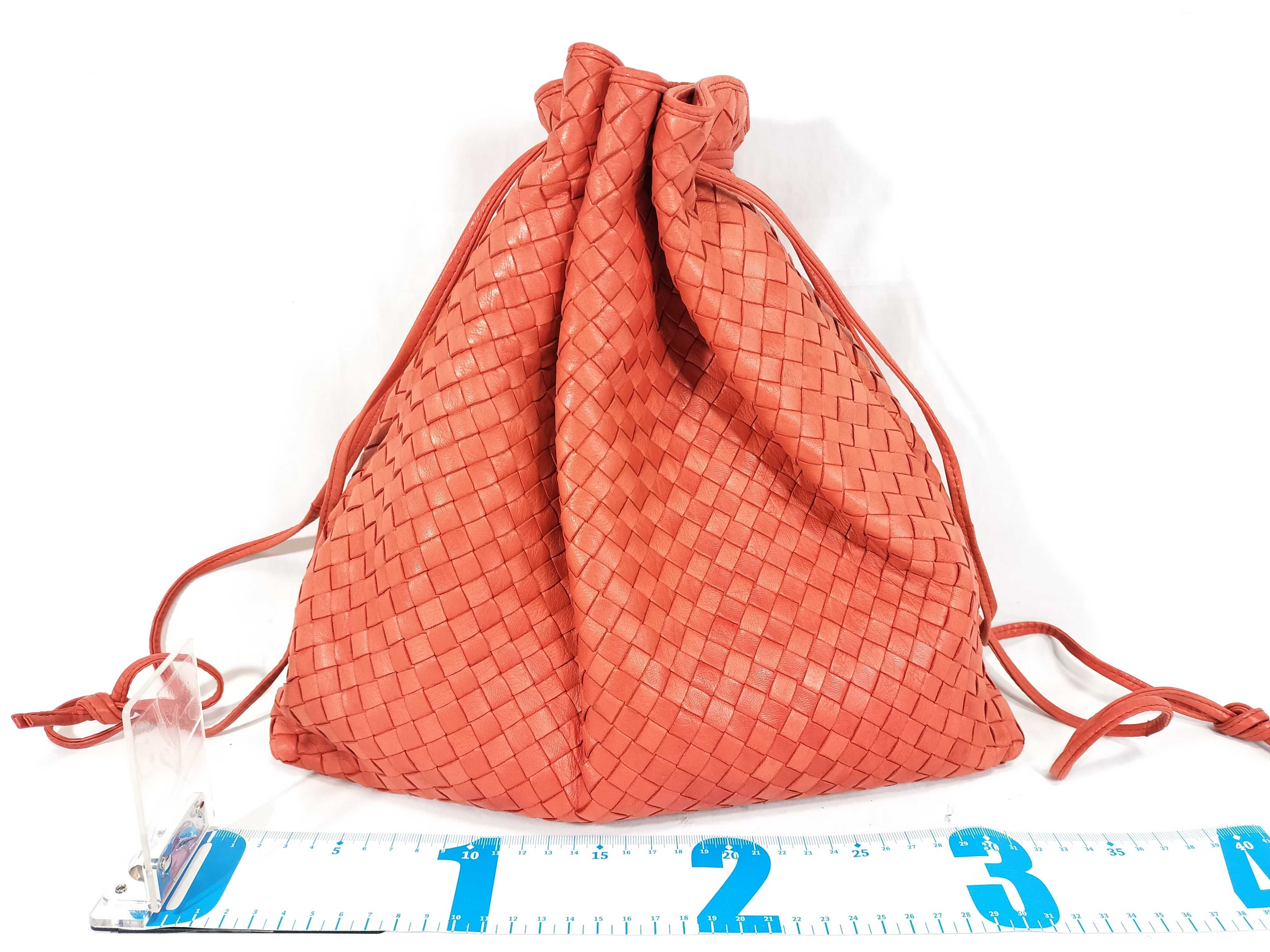 Shoulder Bag Intrecciato Drawstring Orange Shoulder Bag — view 2