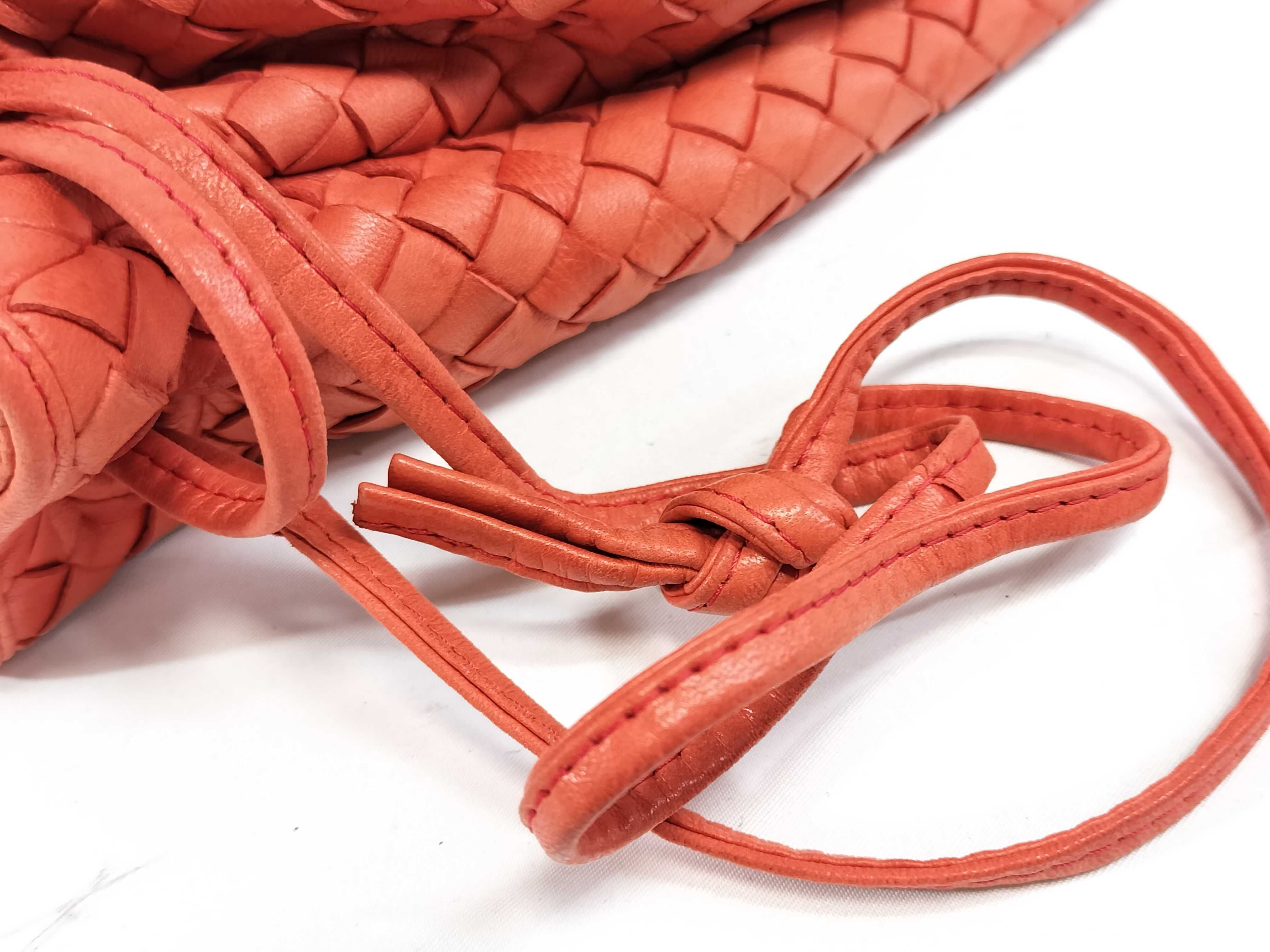 Shoulder Bag Intrecciato Drawstring Orange Shoulder Bag — view 13