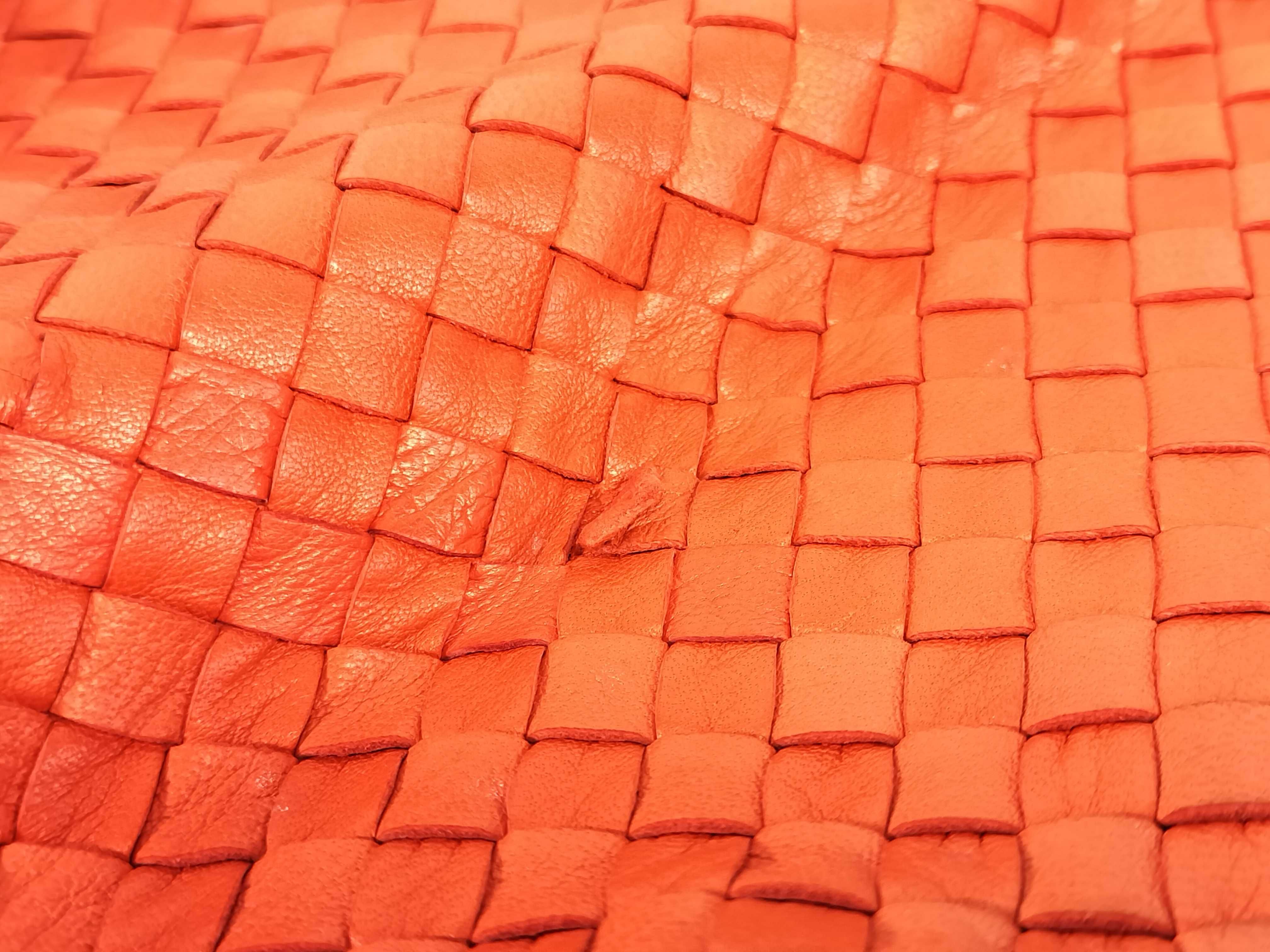 Shoulder Bag Intrecciato Drawstring Orange Shoulder Bag — view 14