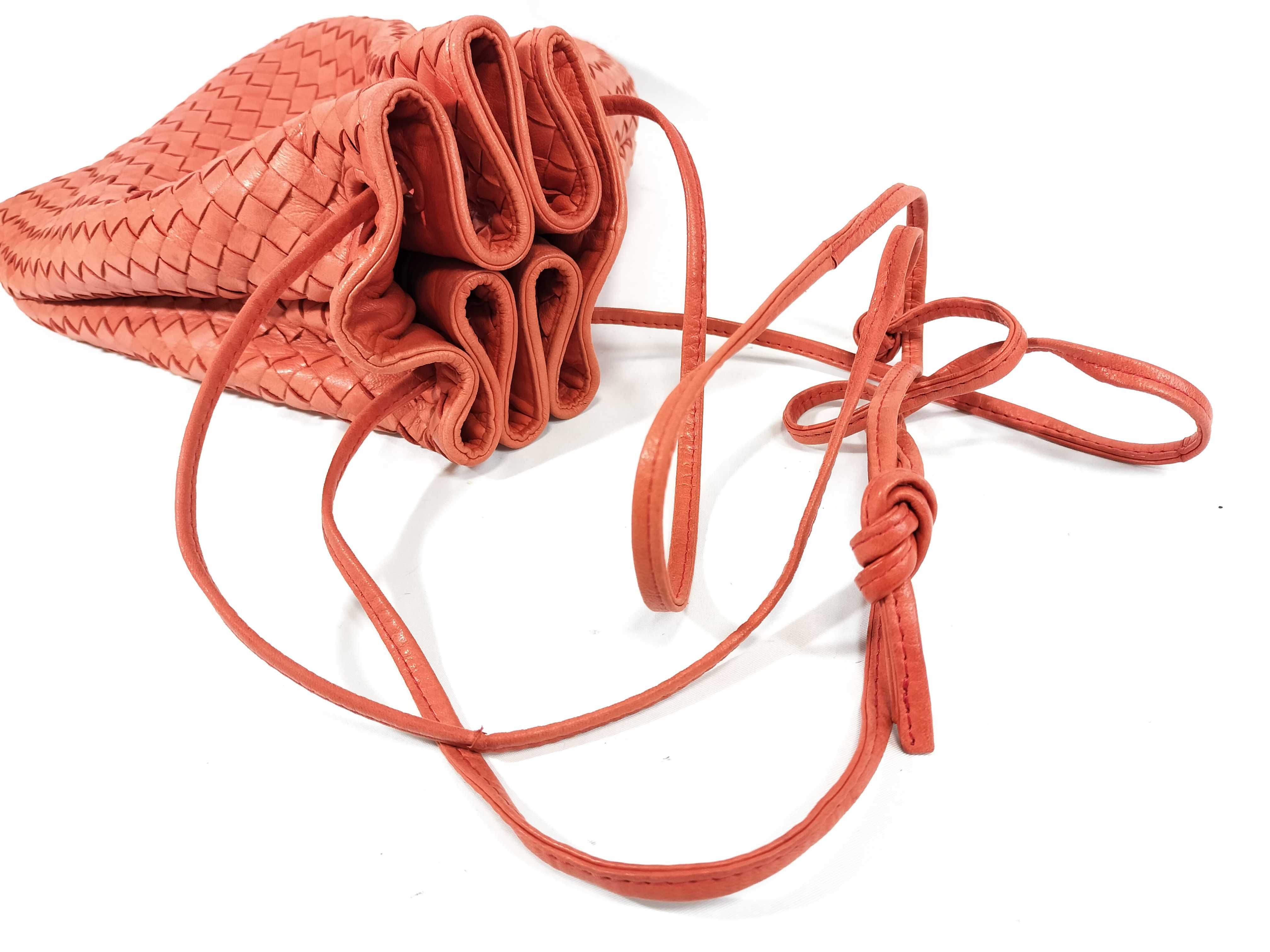 Shoulder Bag Intrecciato Drawstring Orange Shoulder Bag — view 3