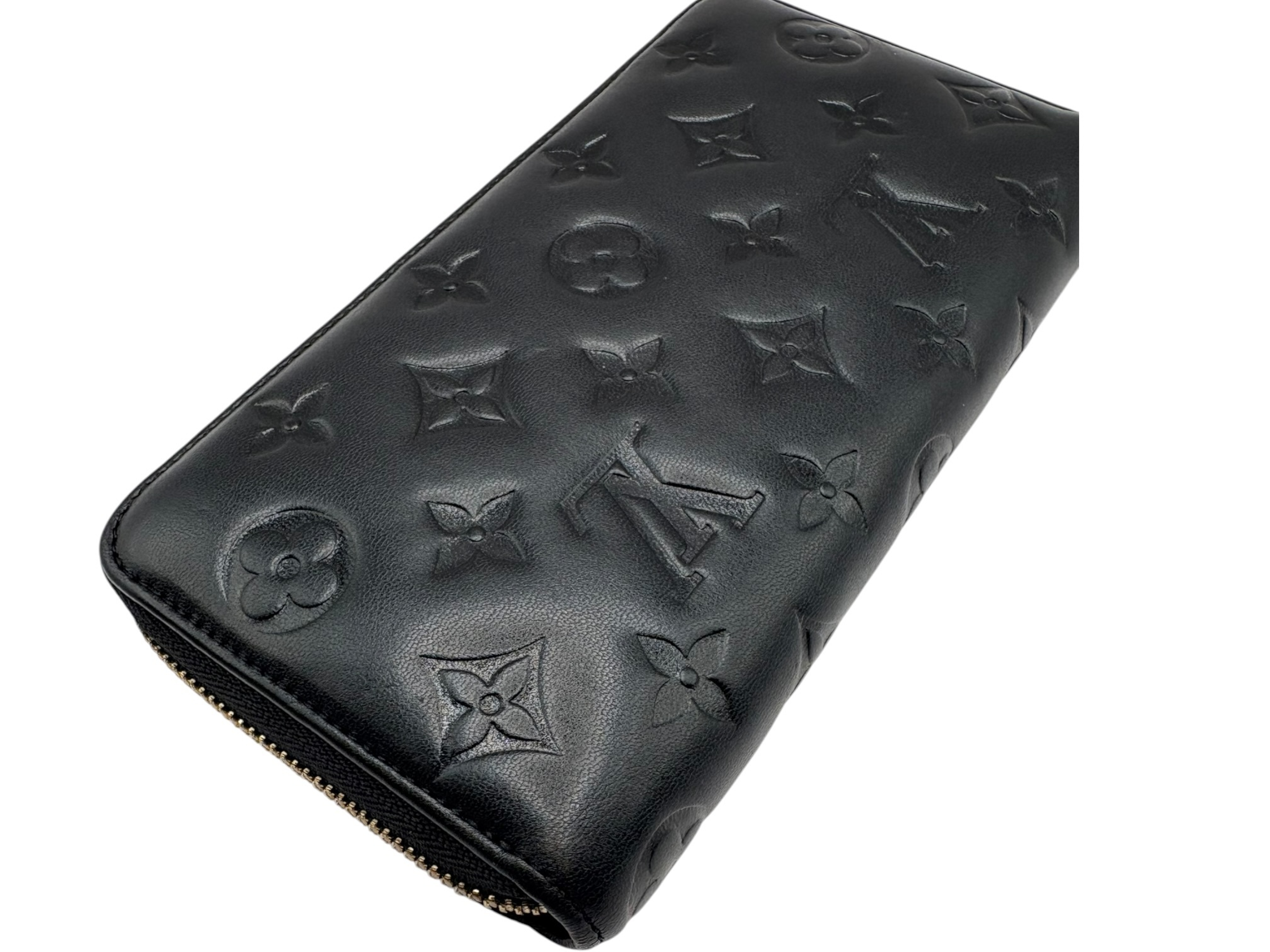 Monogram Embossed Zippy Wallet M81510 Noir Round Zip Wallet (RFID detected) — view 3