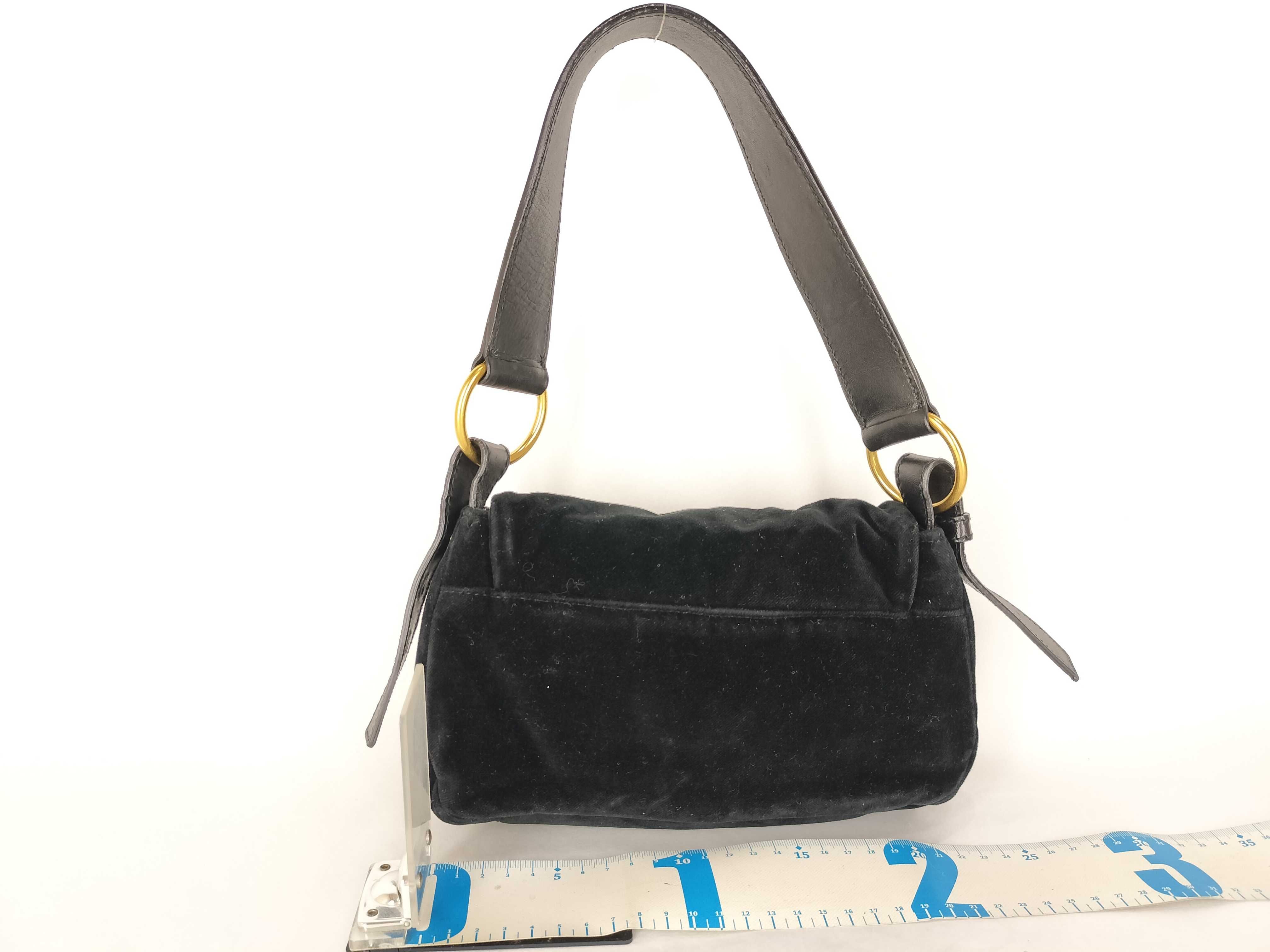 Saint Tropez Velour Black Shoulder Bag — view 2