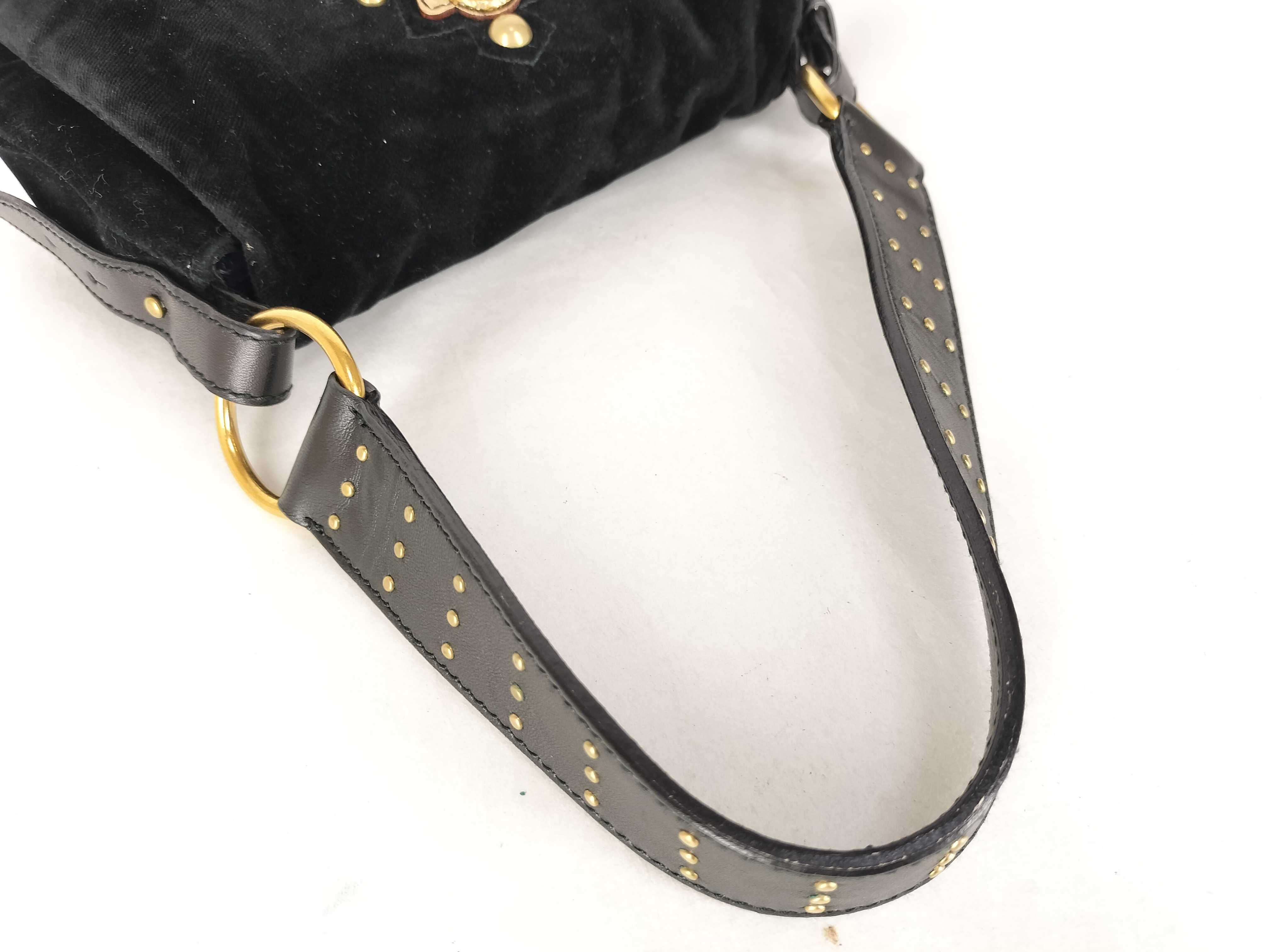 Saint Tropez Velour Black Shoulder Bag — view 3