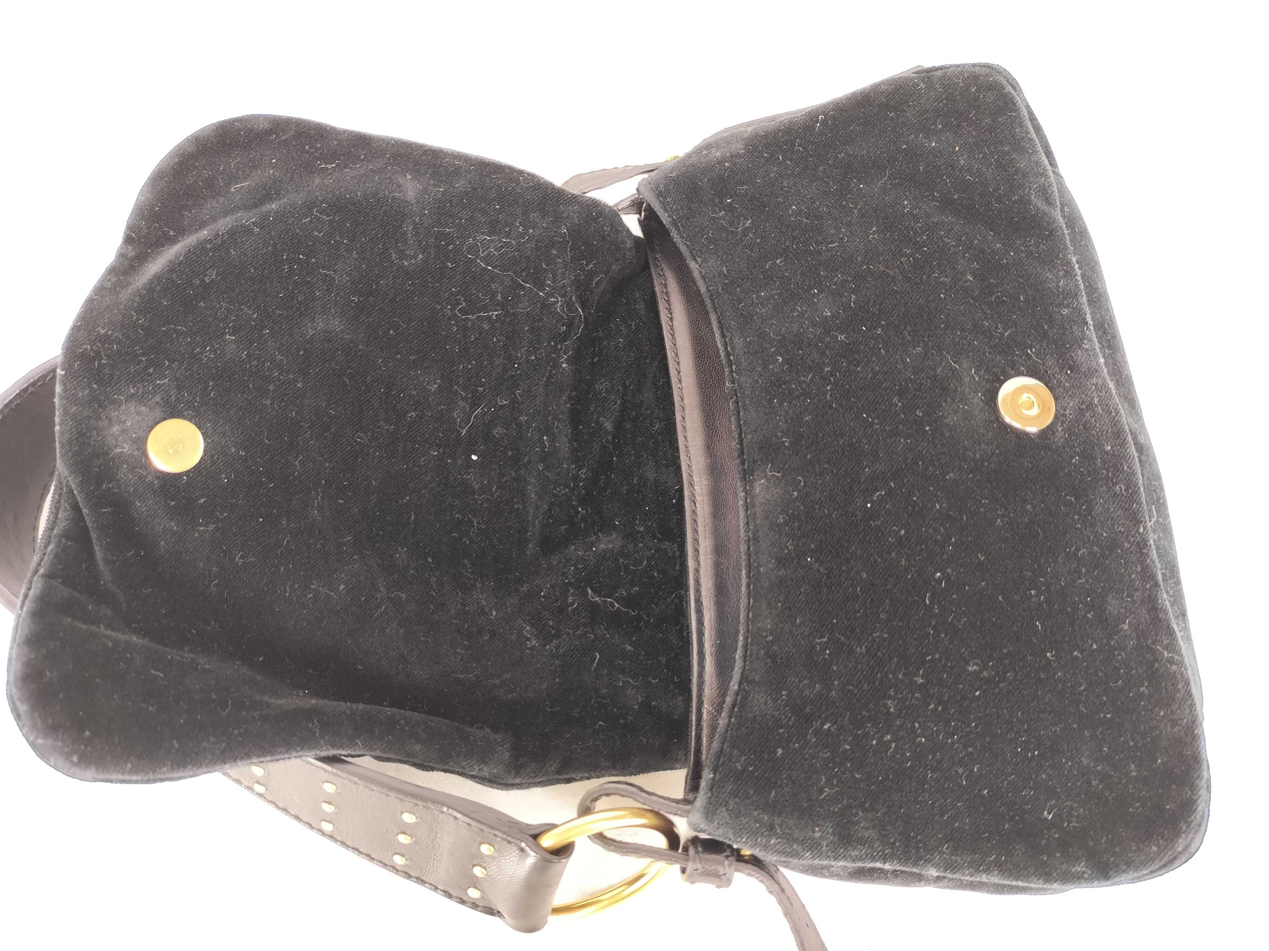 Saint Tropez Velour Black Shoulder Bag — view 8