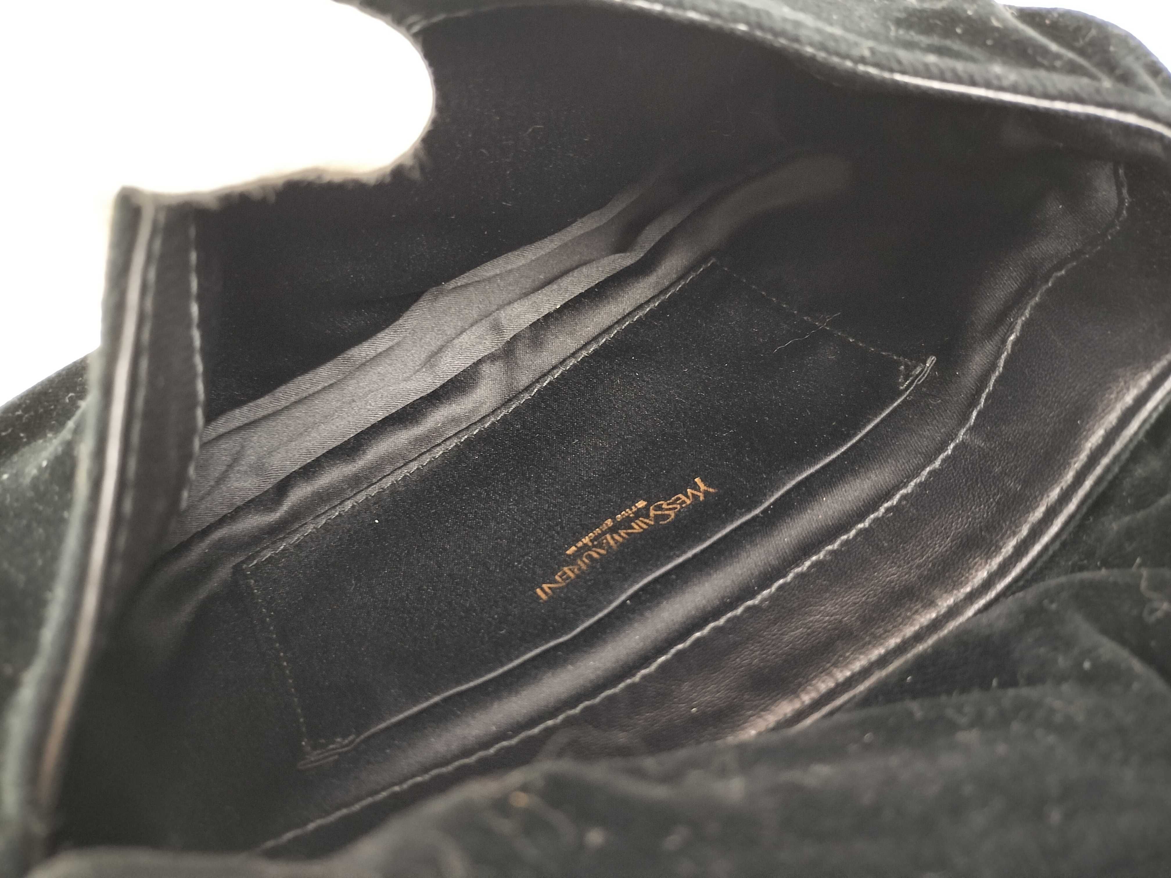 Saint Tropez Velour Black Shoulder Bag — view 10