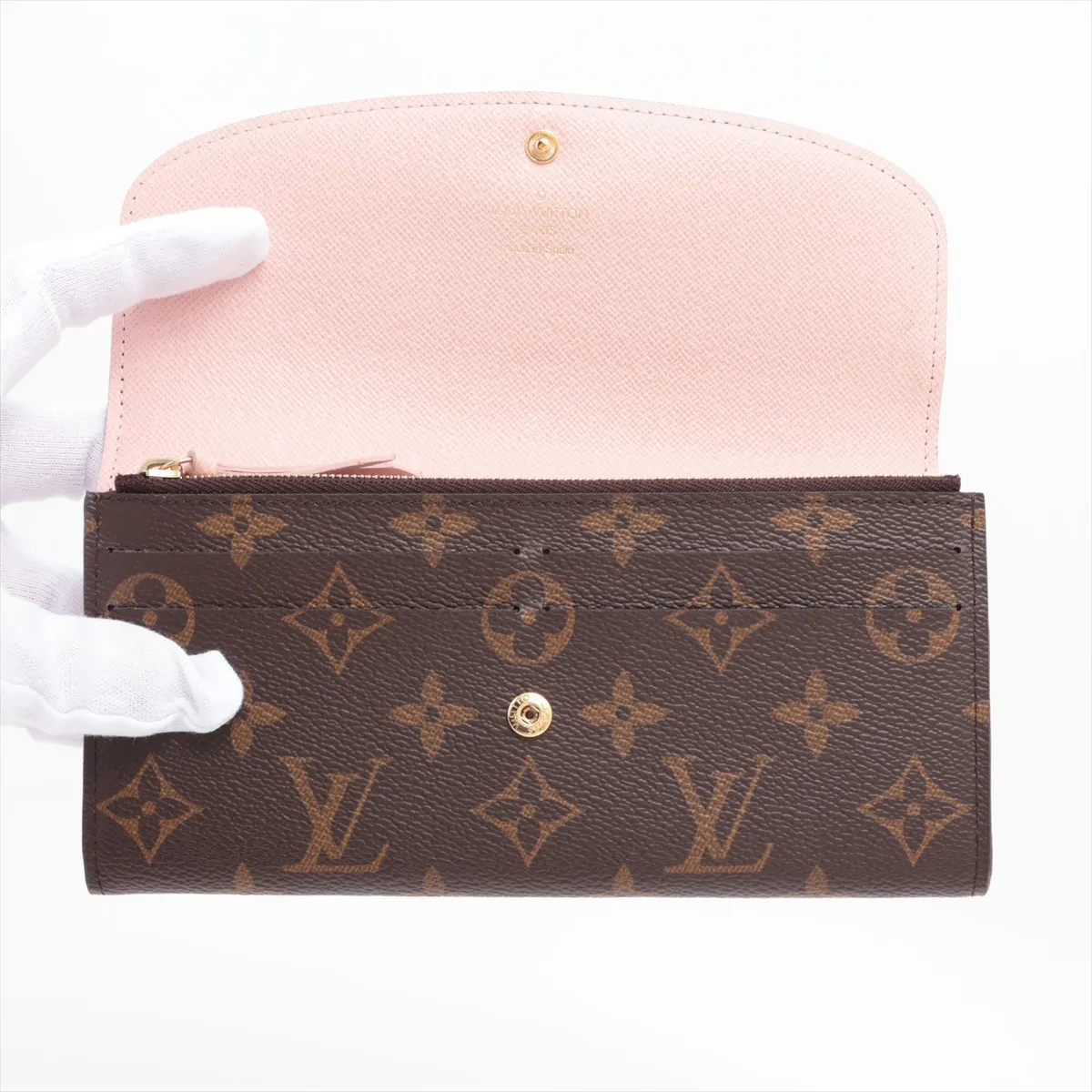 Monogram Portefeuille Emily M61289 Rose Ballerine Long Wallet — view 3