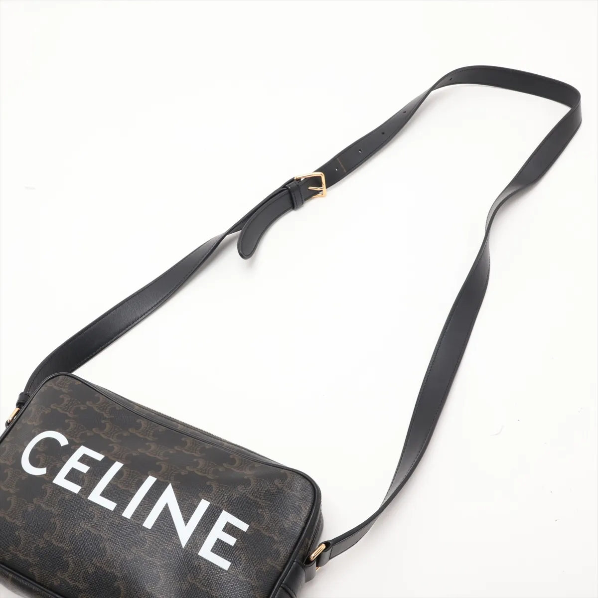 Medium Messenger PVC x Leather Shoulder Bag, Brown — view 5