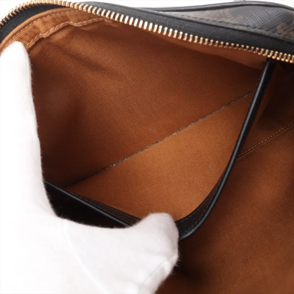 Medium Messenger PVC x Leather Shoulder Bag, Brown — view 7