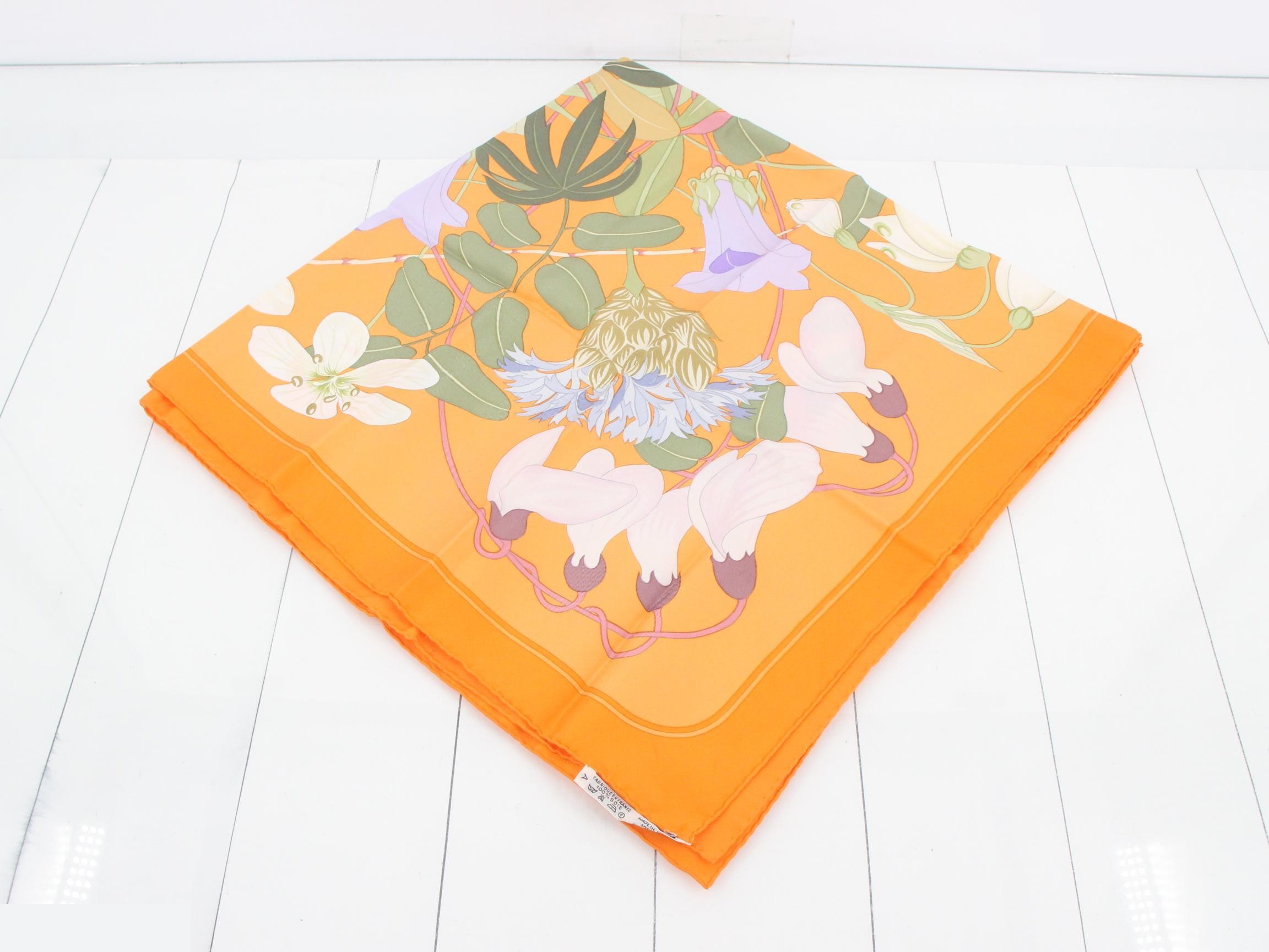 Carre 90 Greek Flower Silk Scarf — view 2