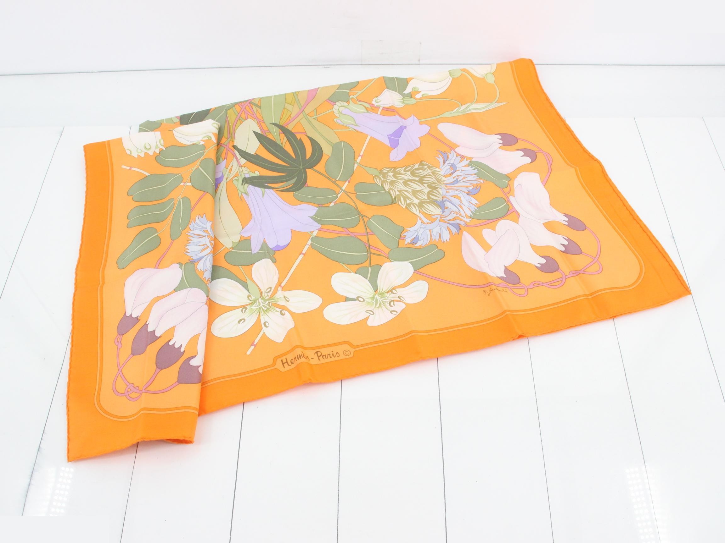 Carre 90 Greek Flower Silk Scarf — view 3