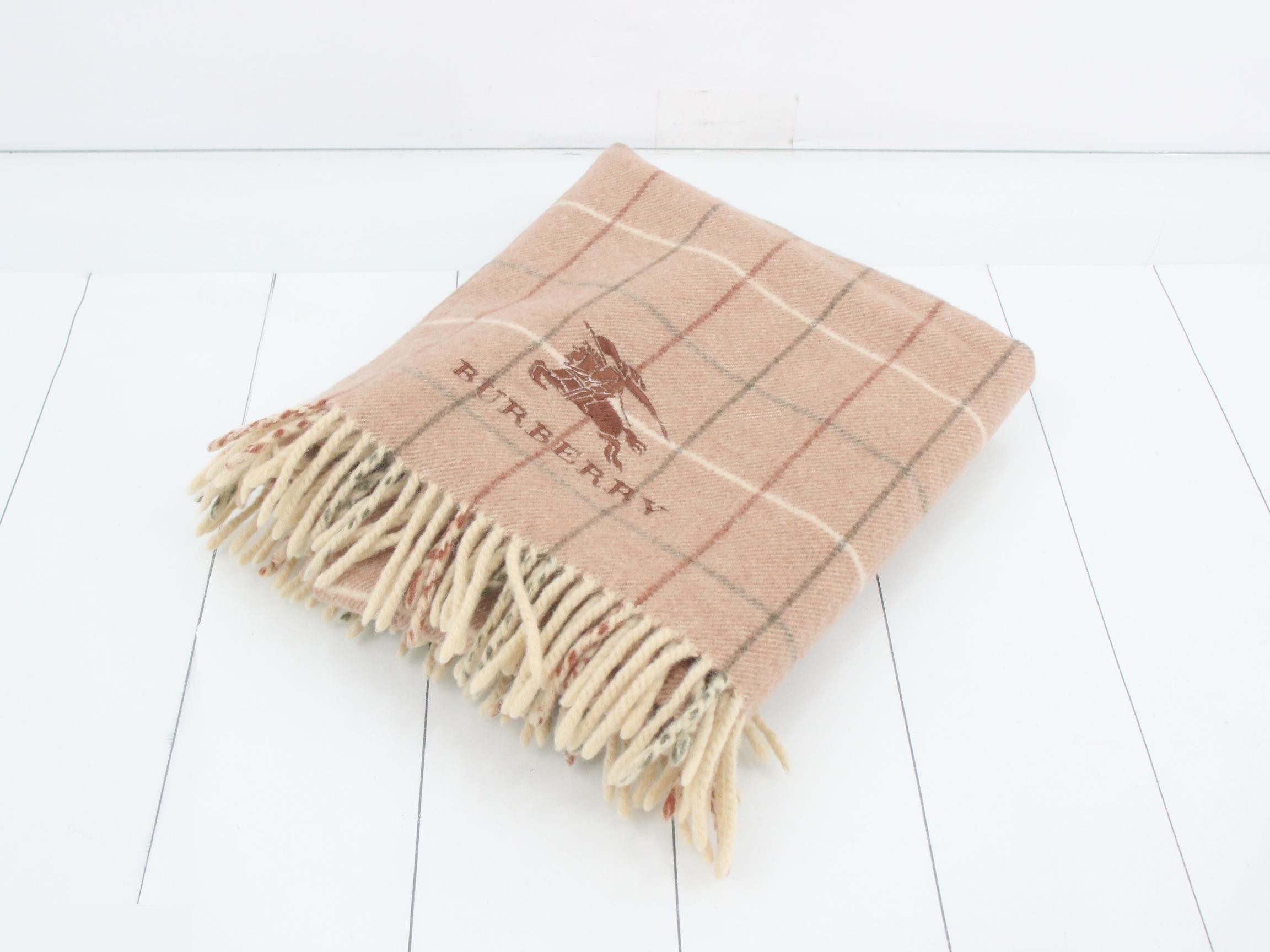 Nova Check lap blanket/shawl, beige