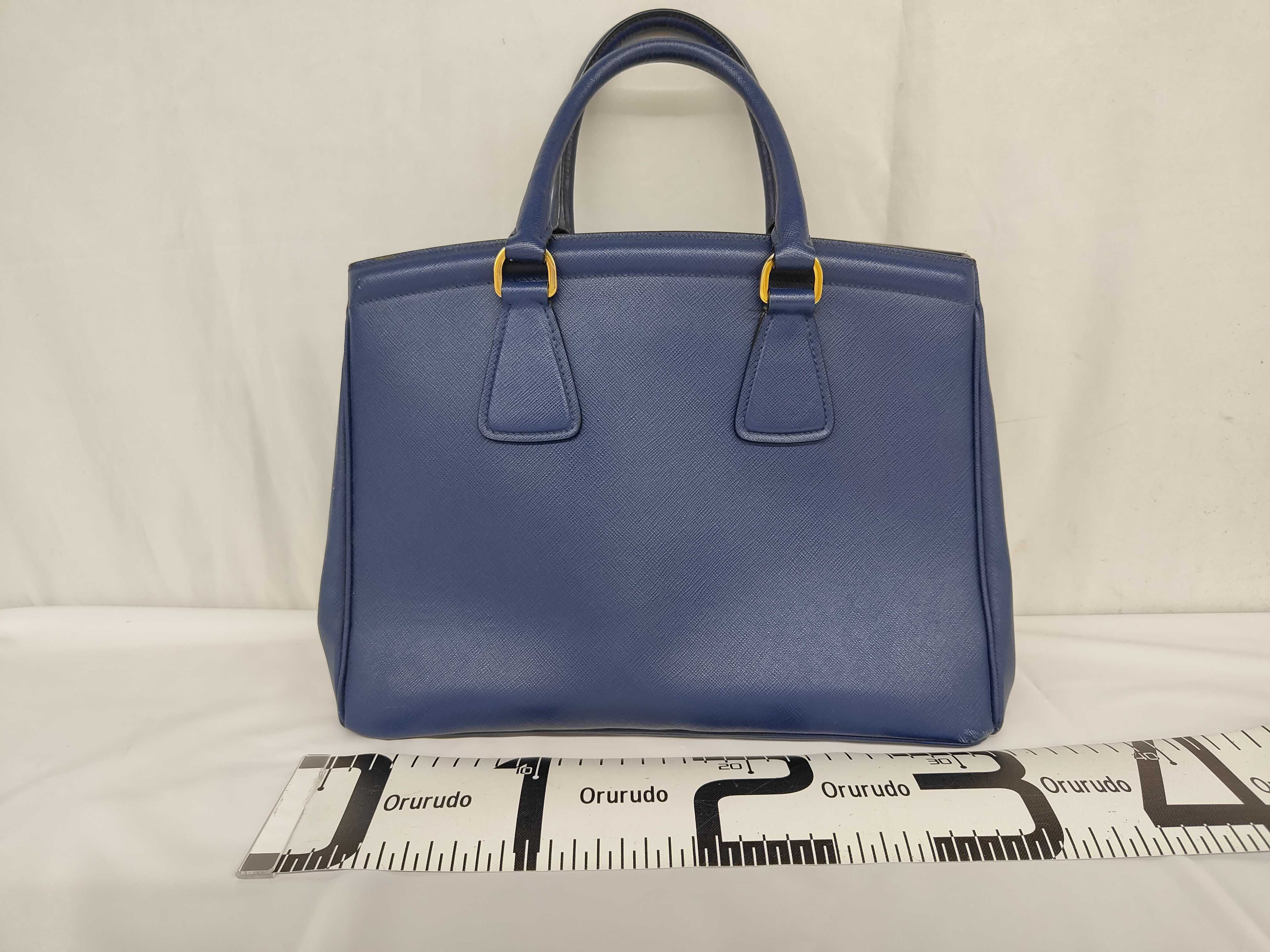 Galleria Saffiano Handbag, Navy — view 2