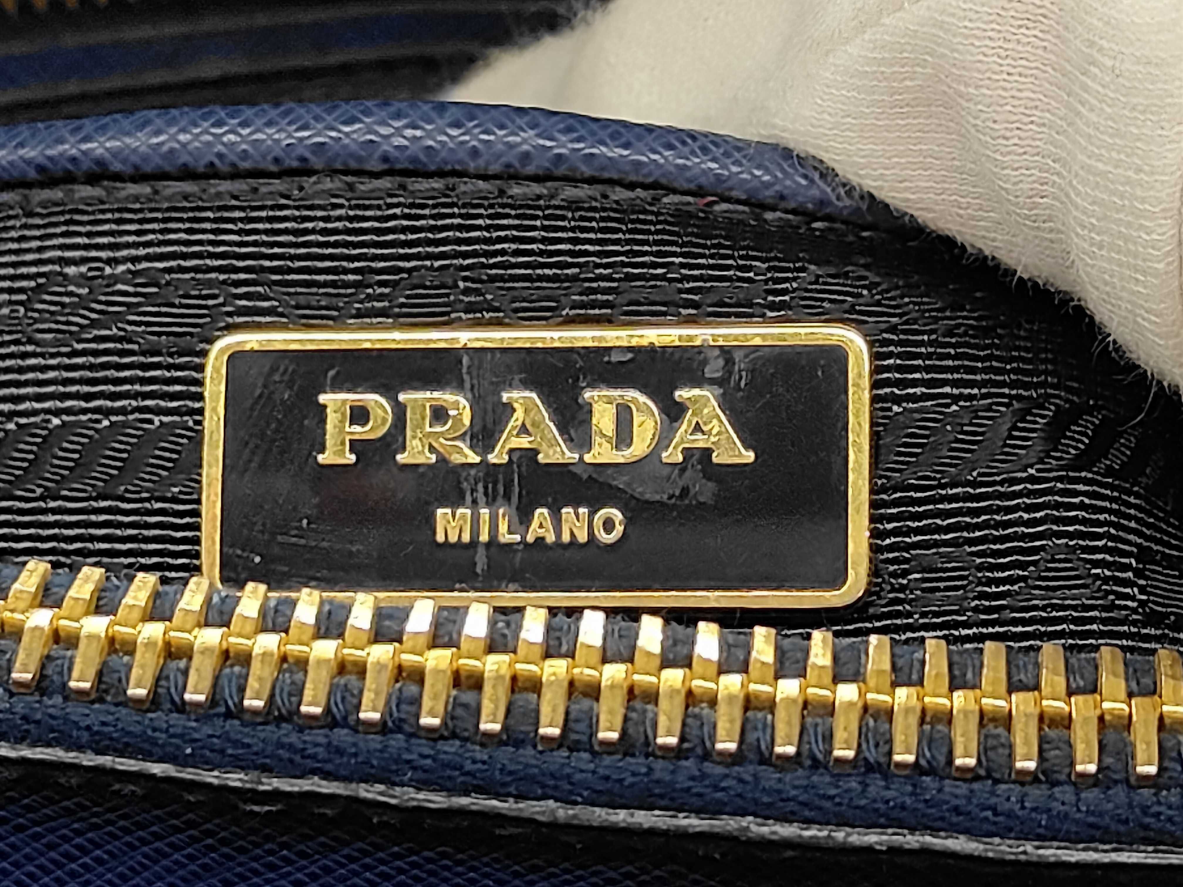 Galleria Saffiano Handbag, Navy — view 11