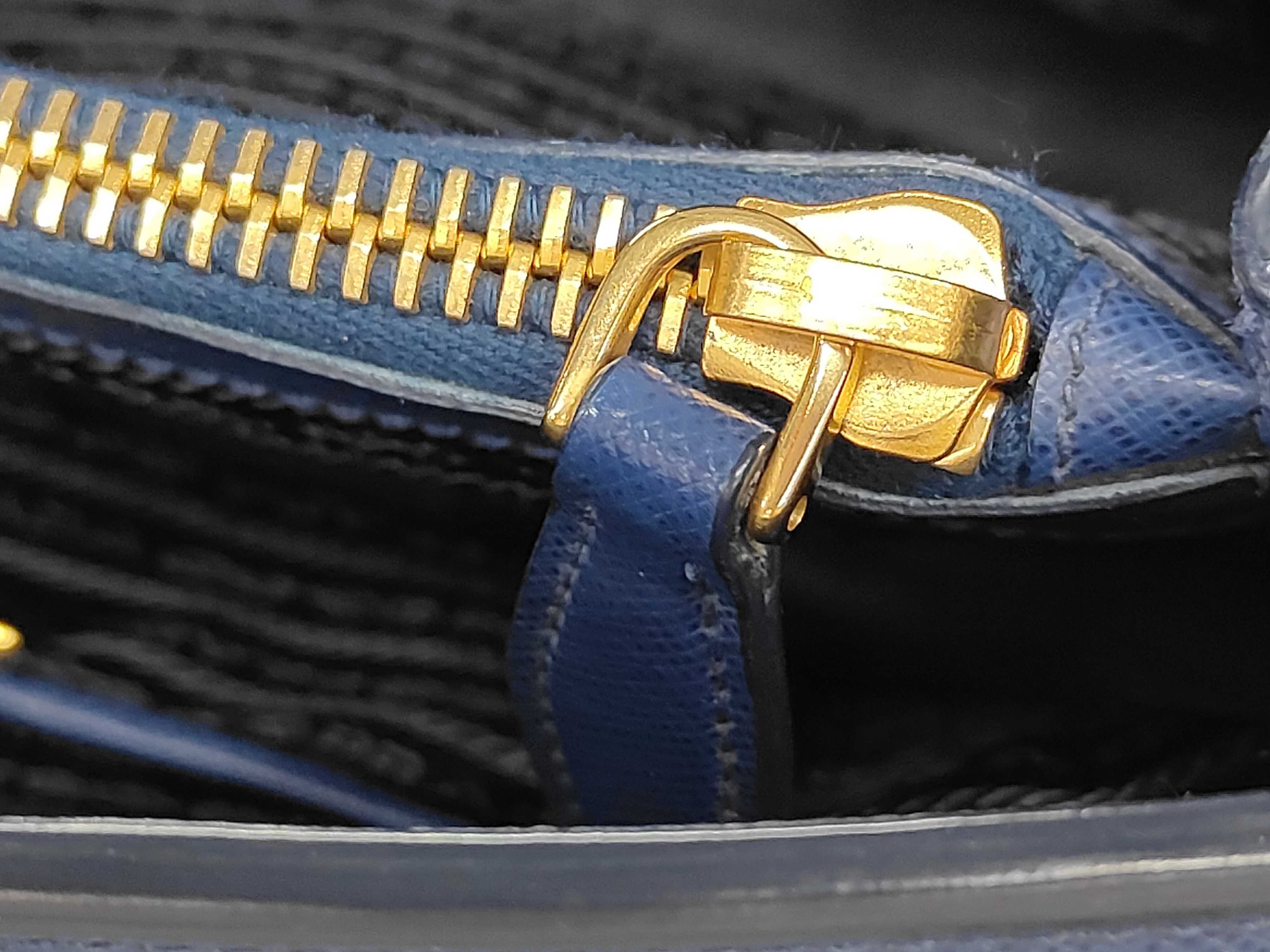 Galleria Saffiano Handbag, Navy — view 13