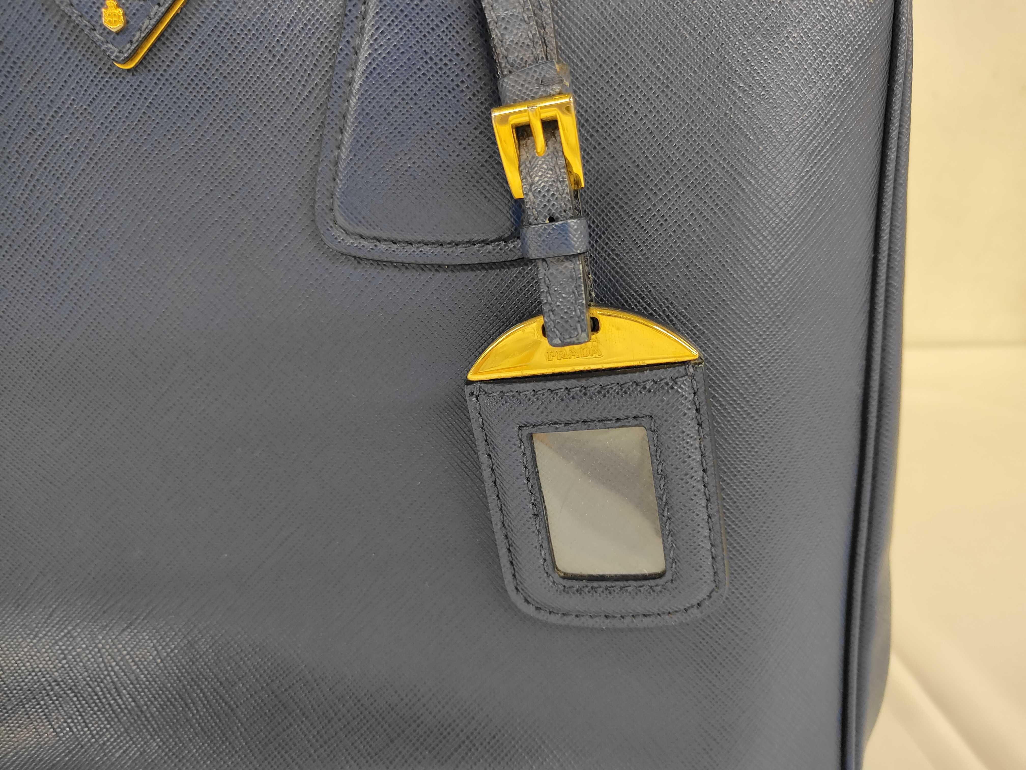 Galleria Saffiano Handbag, Navy — view 15