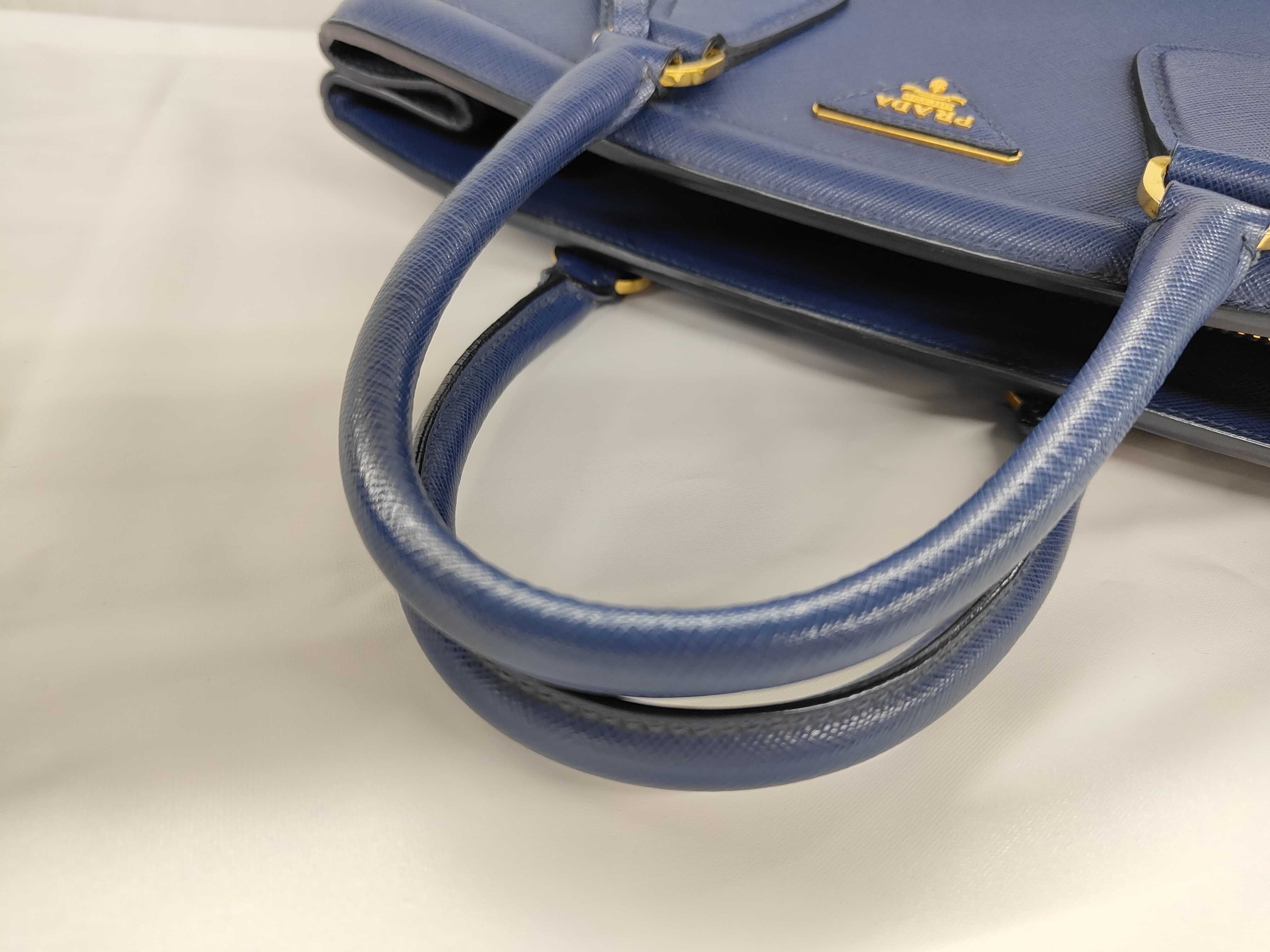 Galleria Saffiano Handbag, Navy — view 3