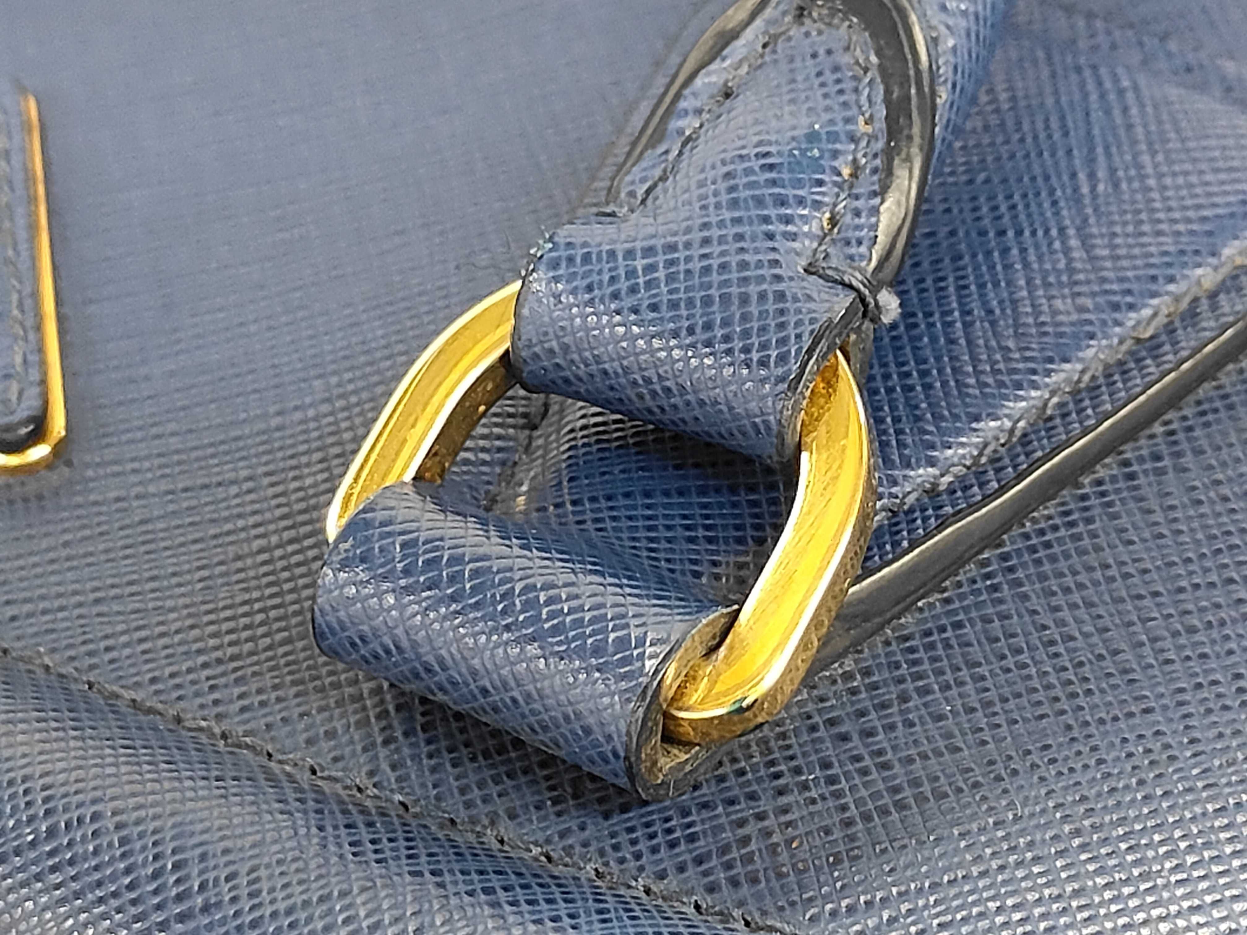 Galleria Saffiano Handbag, Navy — view 5