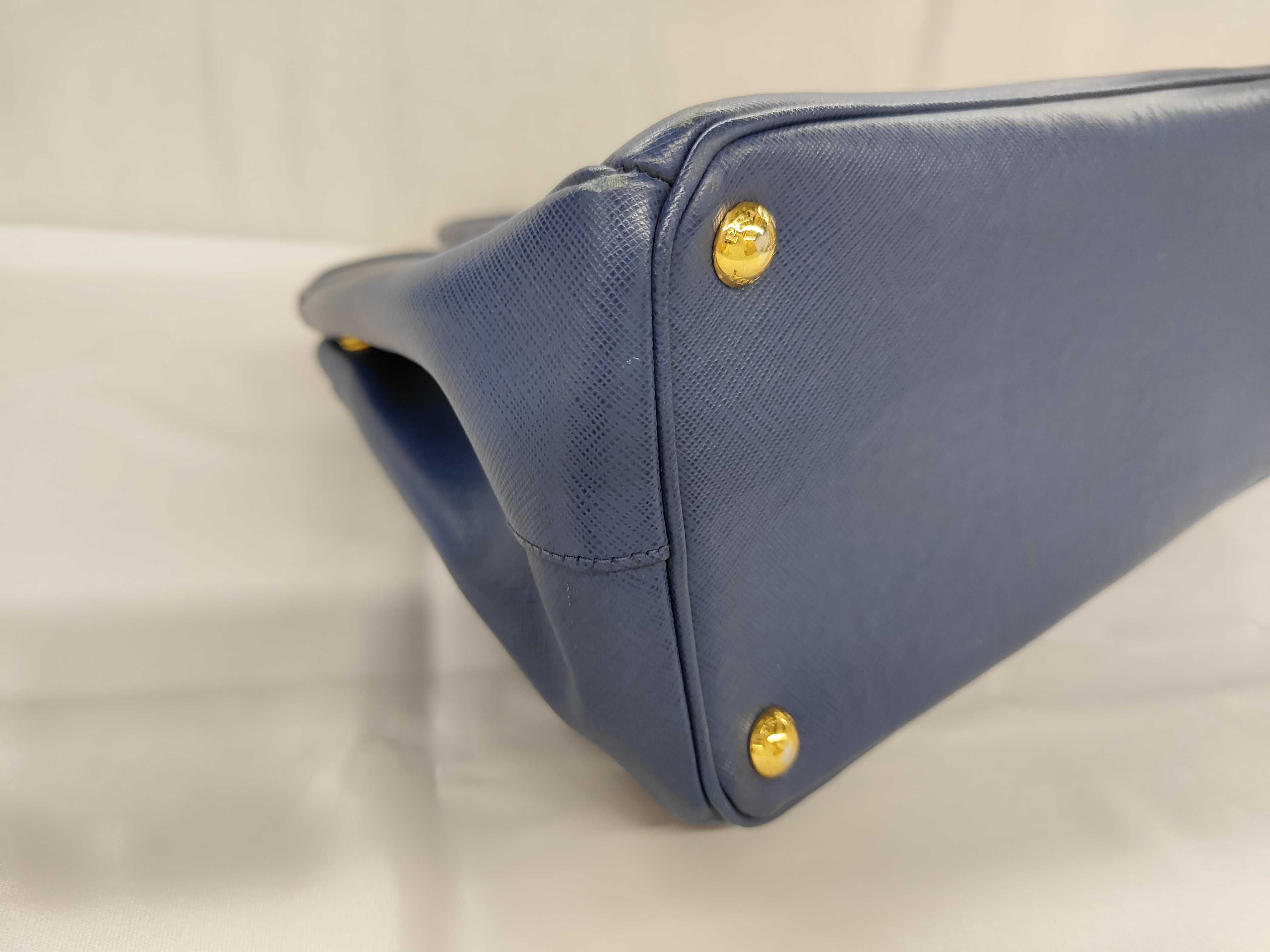 Galleria Saffiano Handbag, Navy — view 6