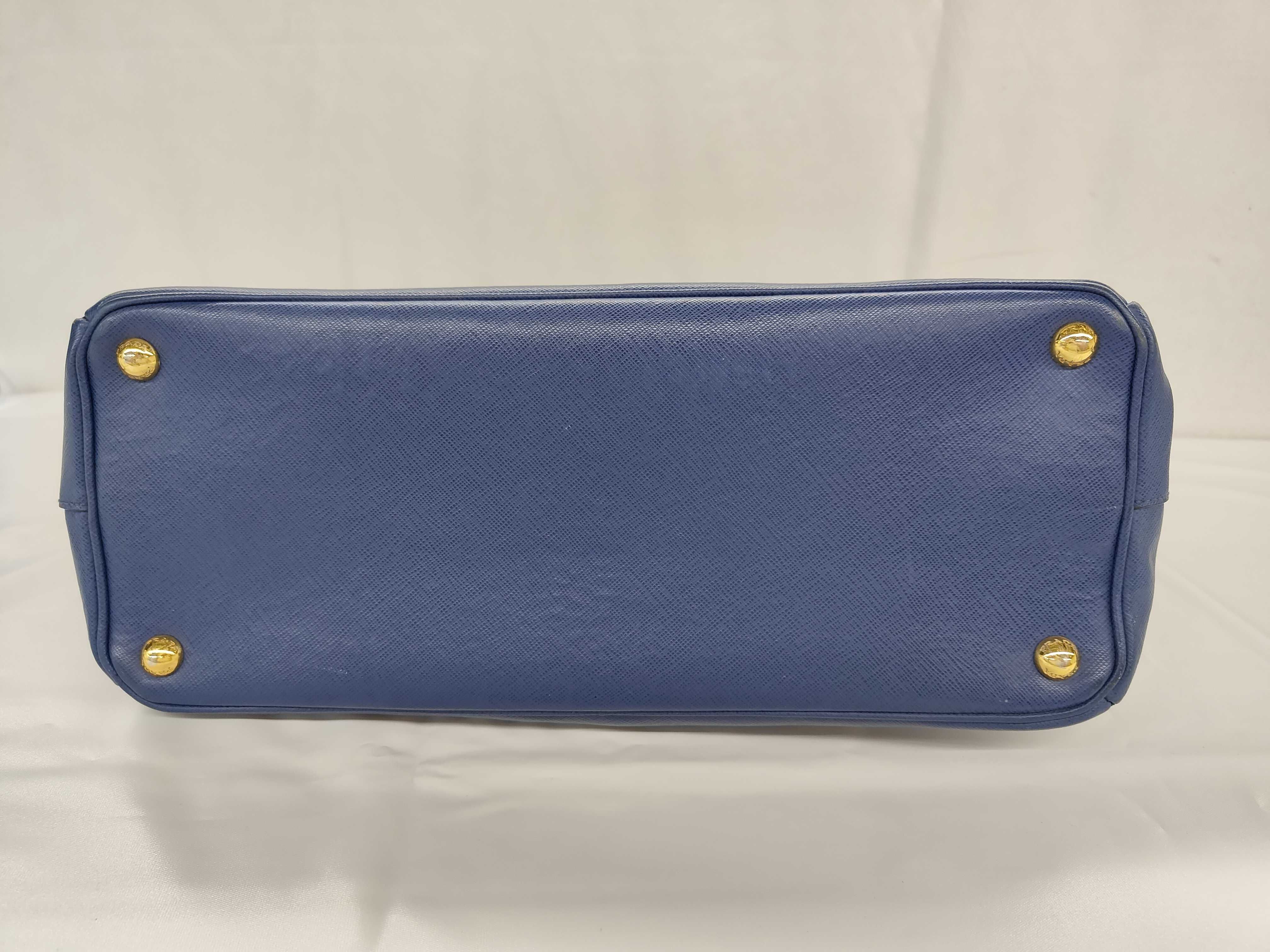 Galleria Saffiano Handbag, Navy — view 7
