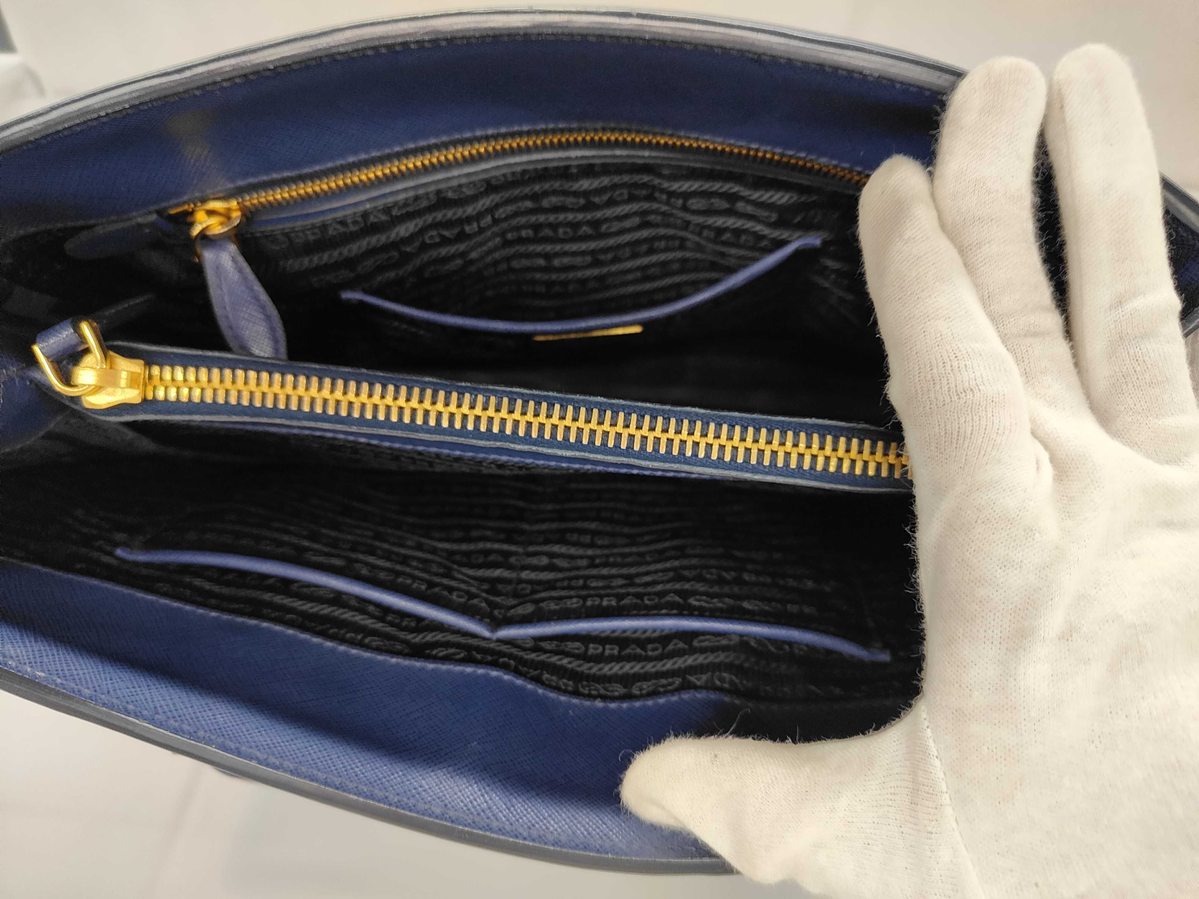 Galleria Saffiano Handbag, Navy — view 9