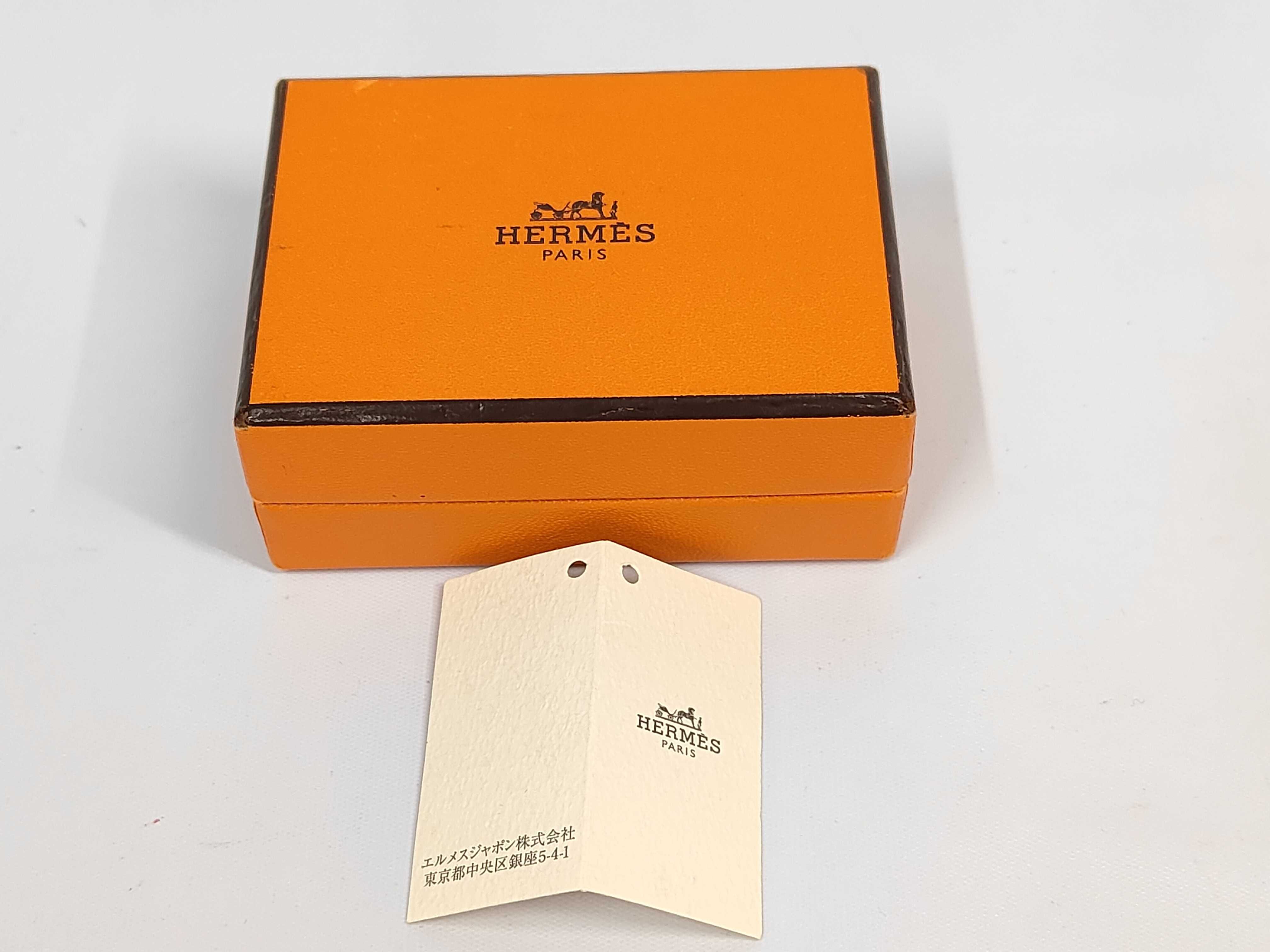Cufflinks, Orange with Silver Hardware, Hermes Tie Clip & Cufflinks — view 6