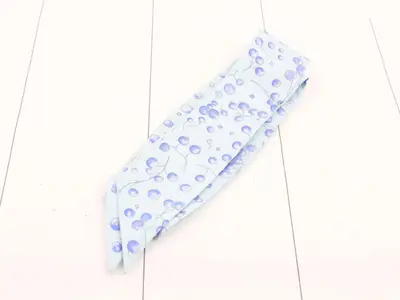 Twilly scarf, light blue, fruit pattern