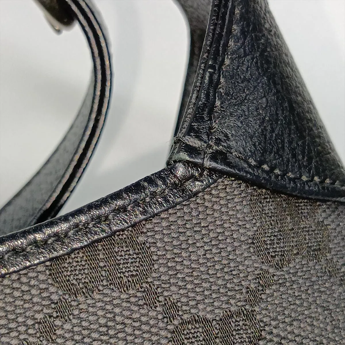 x Balenciaga Jackie Canvas x Leather Shoulder Bag, Black — view 15