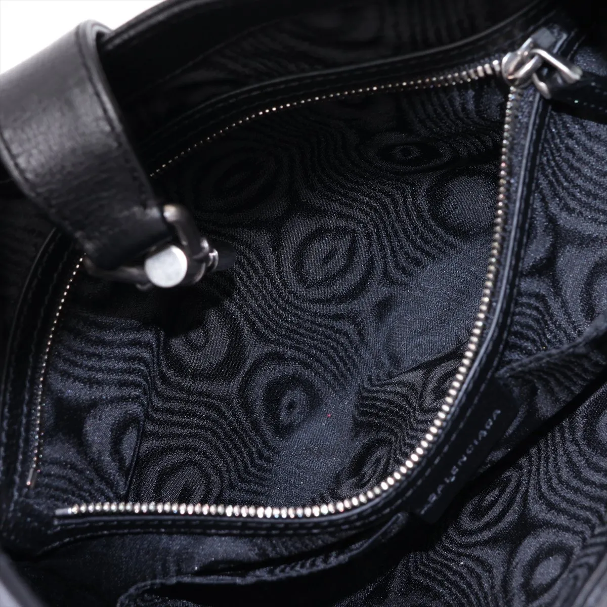 x Balenciaga Jackie Canvas x Leather Shoulder Bag, Black — view 10