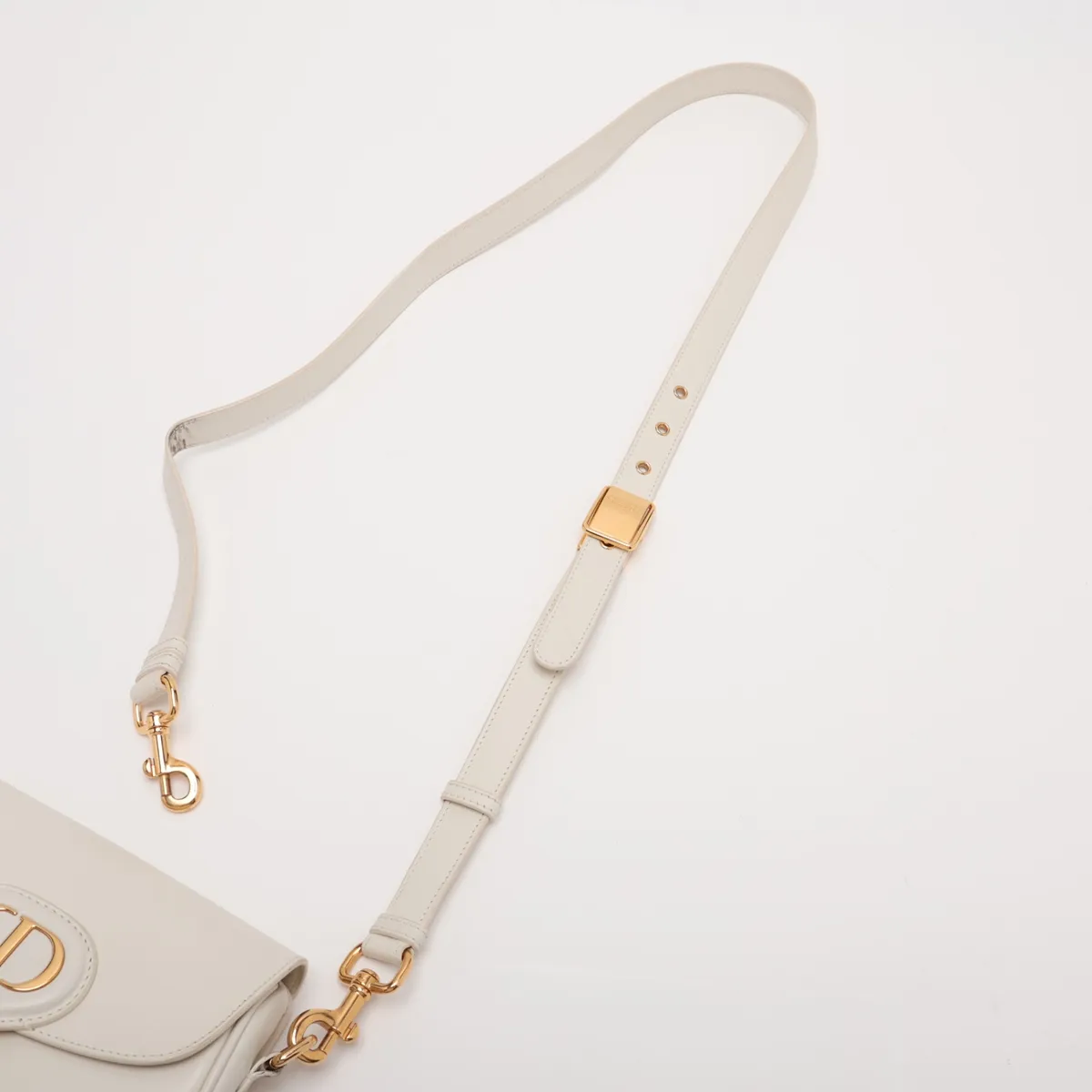 Bobby Leather Shoulder Bag, White — view 5