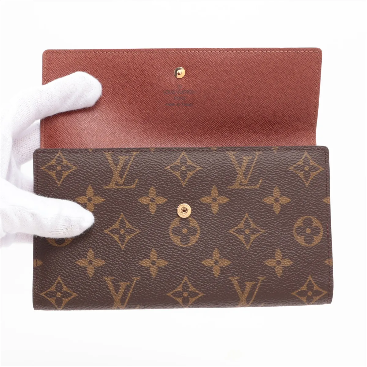 Monogram Porte Tresor International M61215 MB0080 Brown Long Wallet — view 3