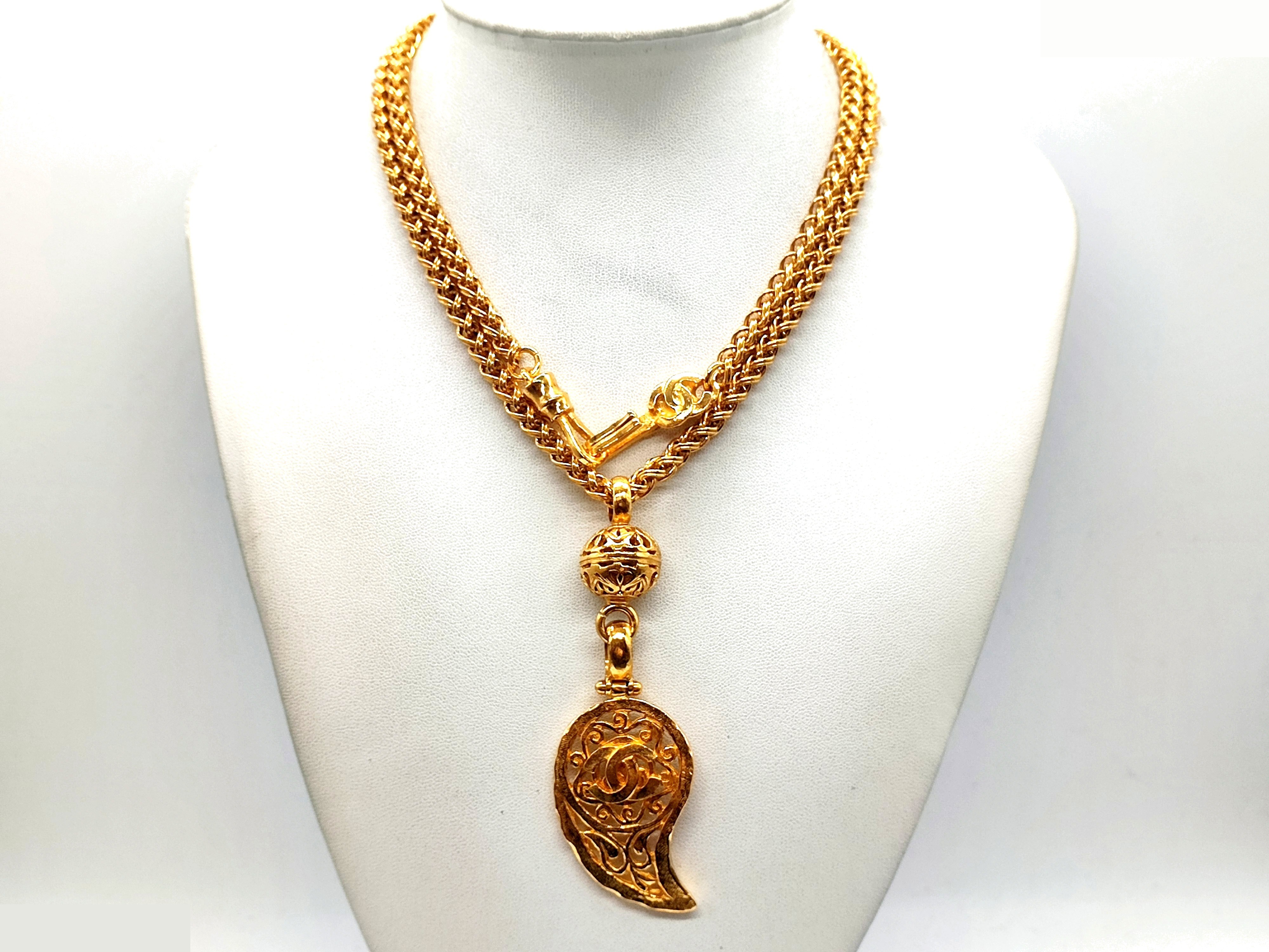 Coco Mark Magatama Ball Swing Necklace 95A, Chain approx. 80cm