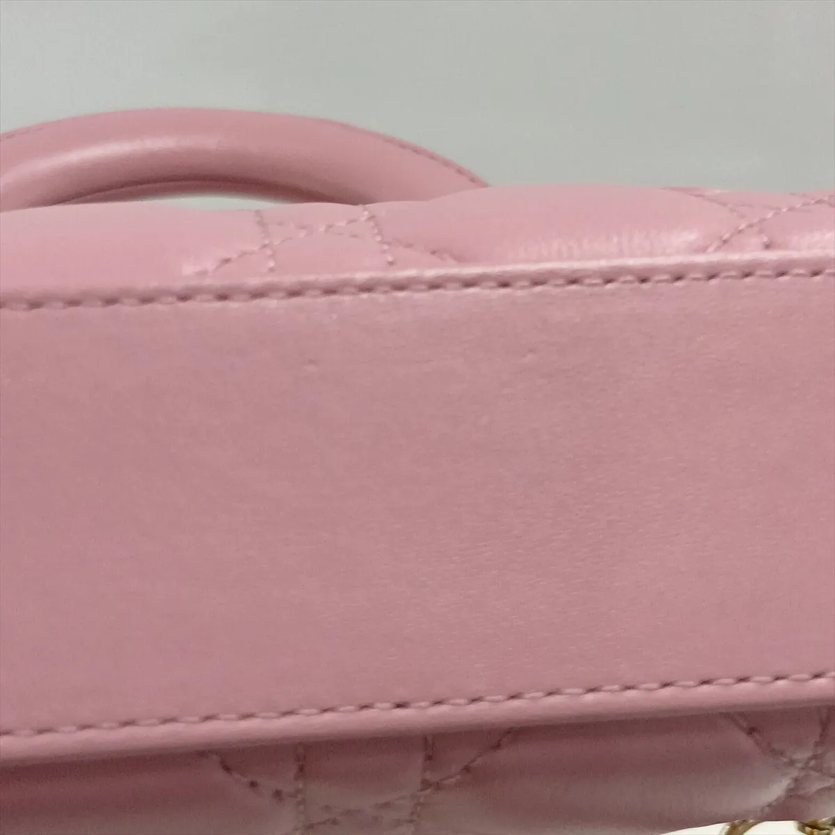 Cannage Lady D-Joy Leather 2-Way Handbag, Pink, Star Mark — view 15