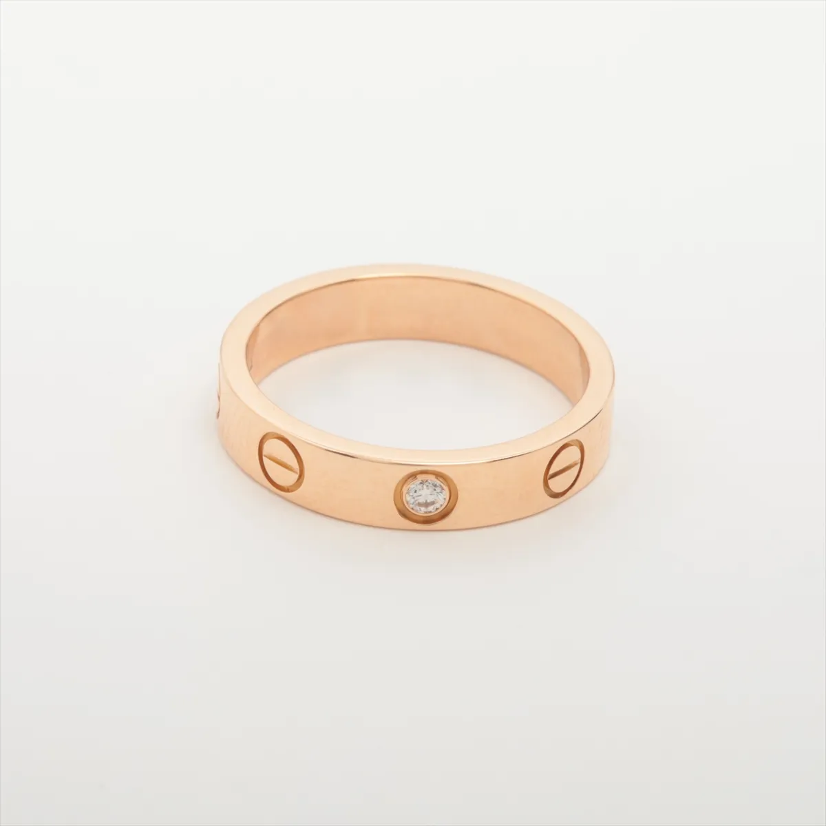 Mini Love 1P Diamond Ring 750 (PG) 3.6g Size 49 ST9525