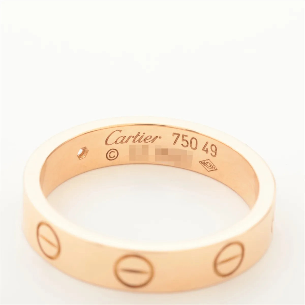 Mini Love 1P Diamond Ring 750 (PG) 3.6g Size 49 ST9525 — view 3