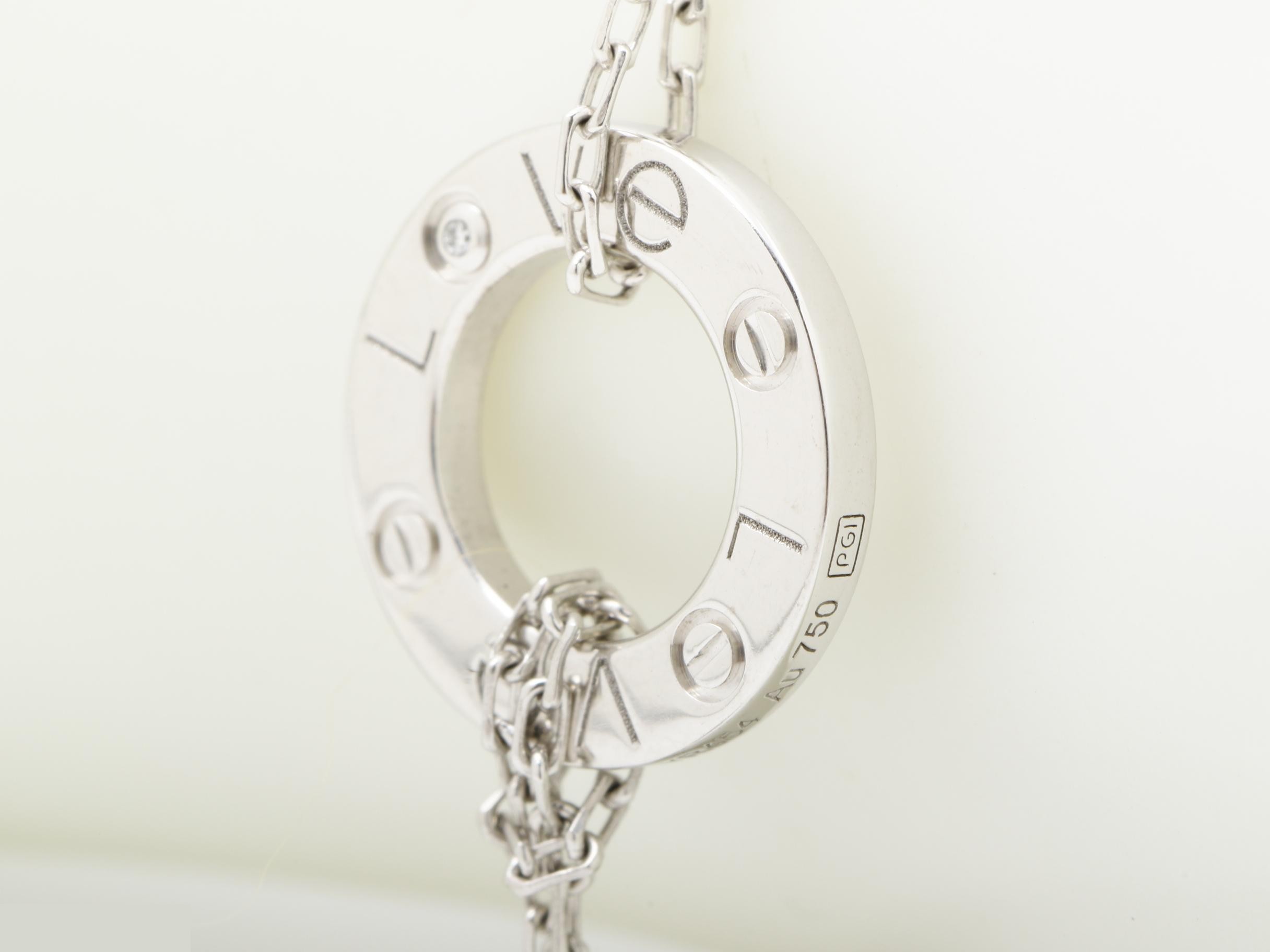 Love Series (Precious Metal) Bracelet/Bangle (Metal) 750WG 4.2g — view 3