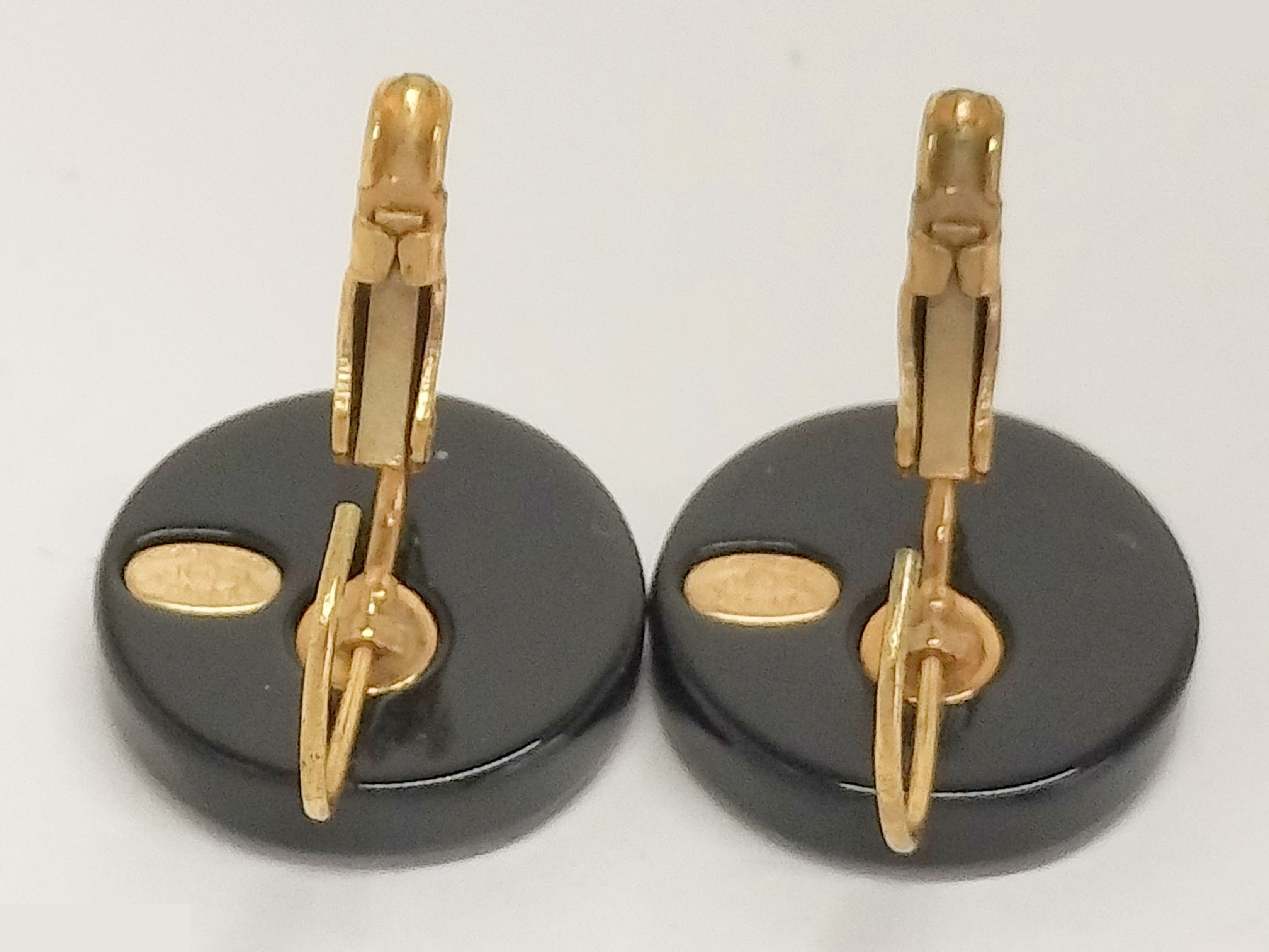 Coco Camellia Black Earrings — view 3