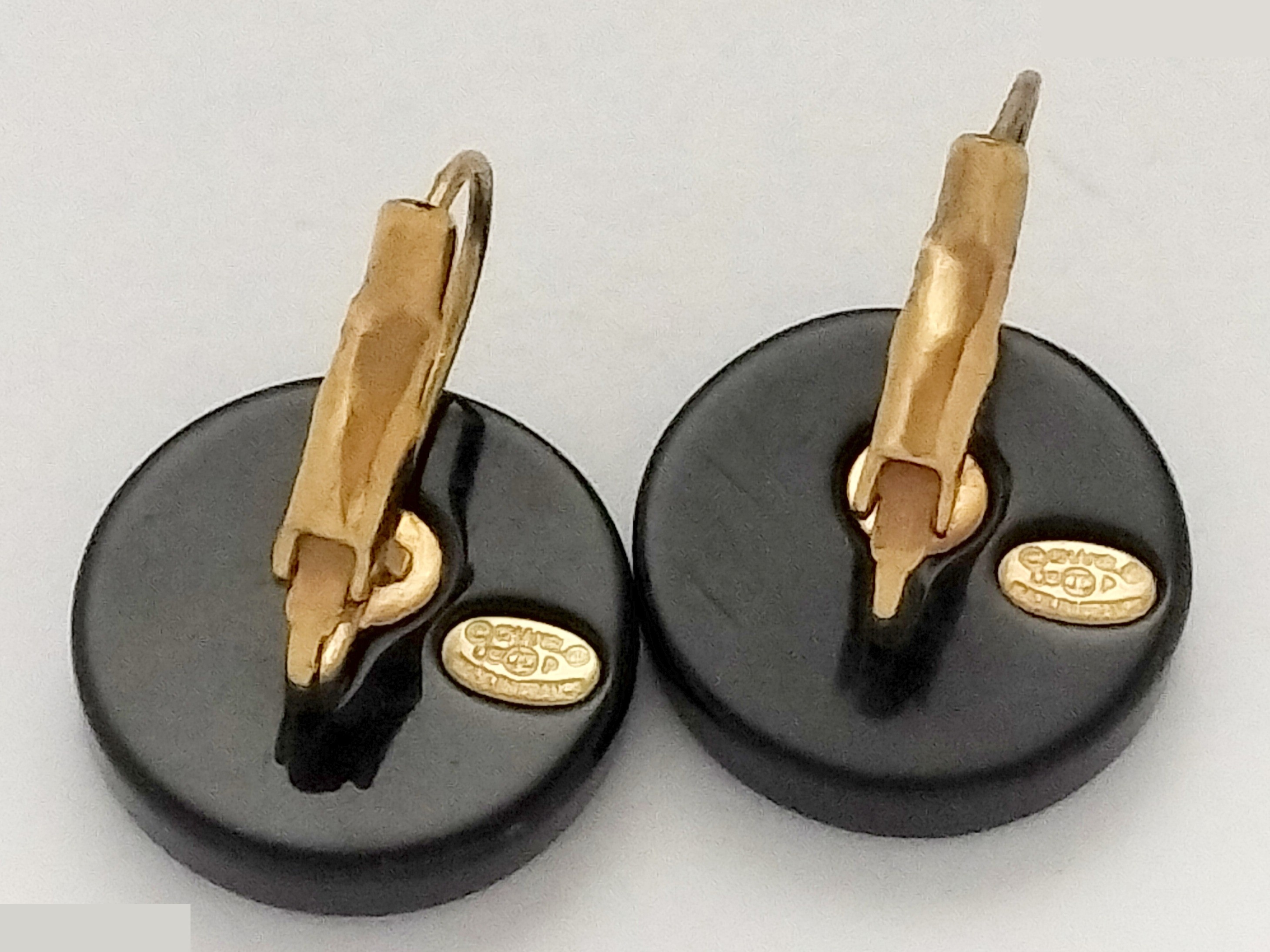 Coco Camellia Black Earrings — view 4