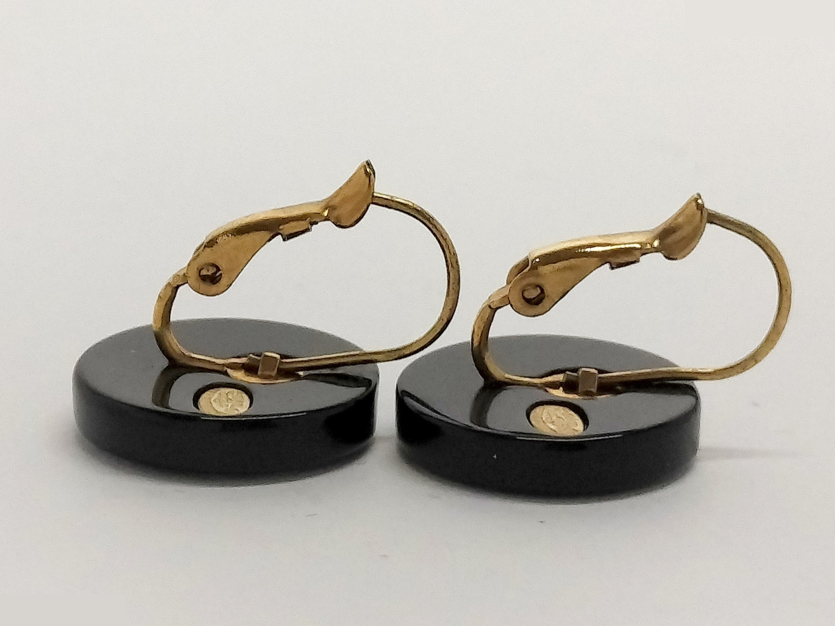 Coco Camellia Black Earrings — view 5