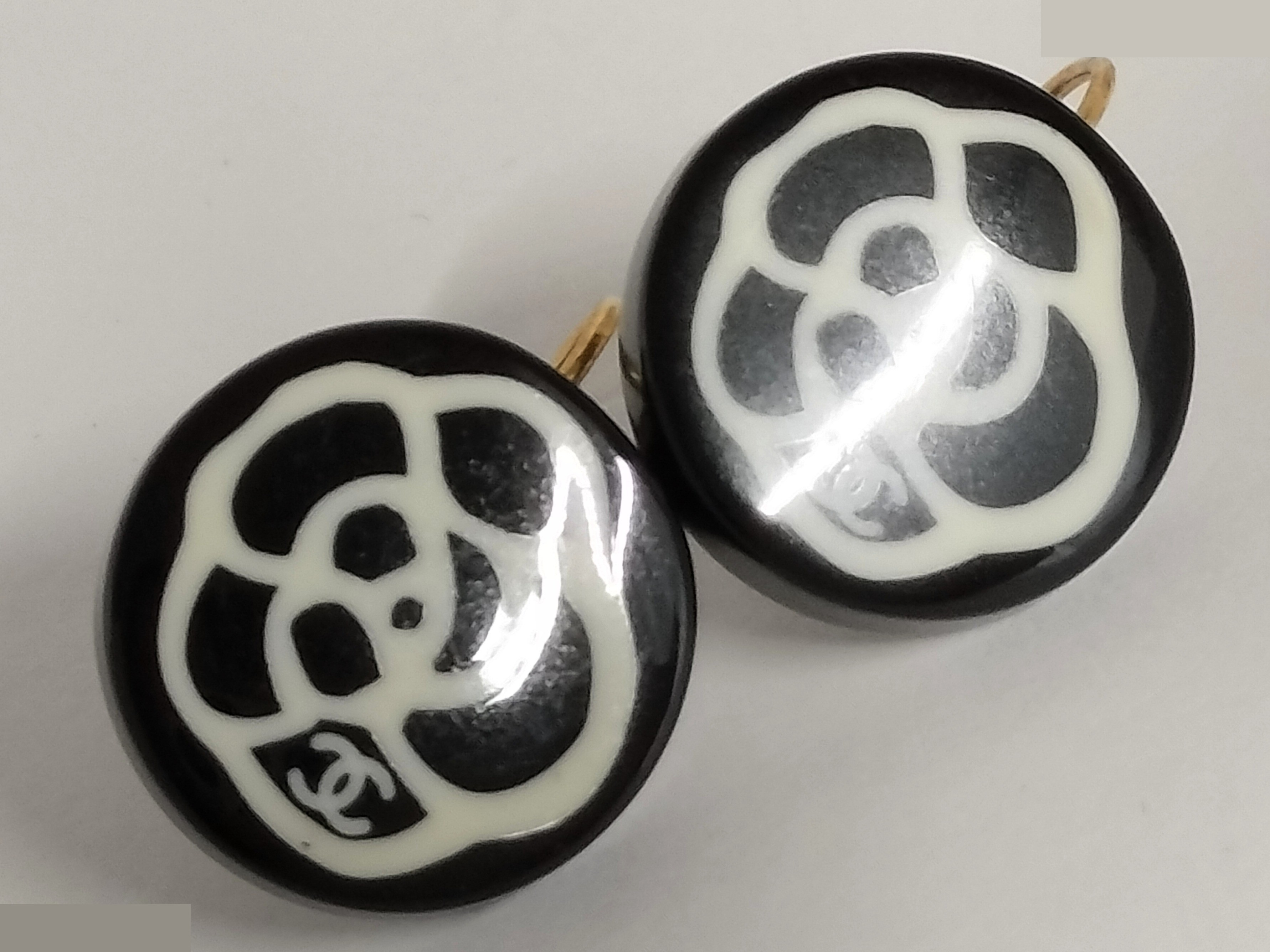 Coco Camellia Black Earrings — view 6