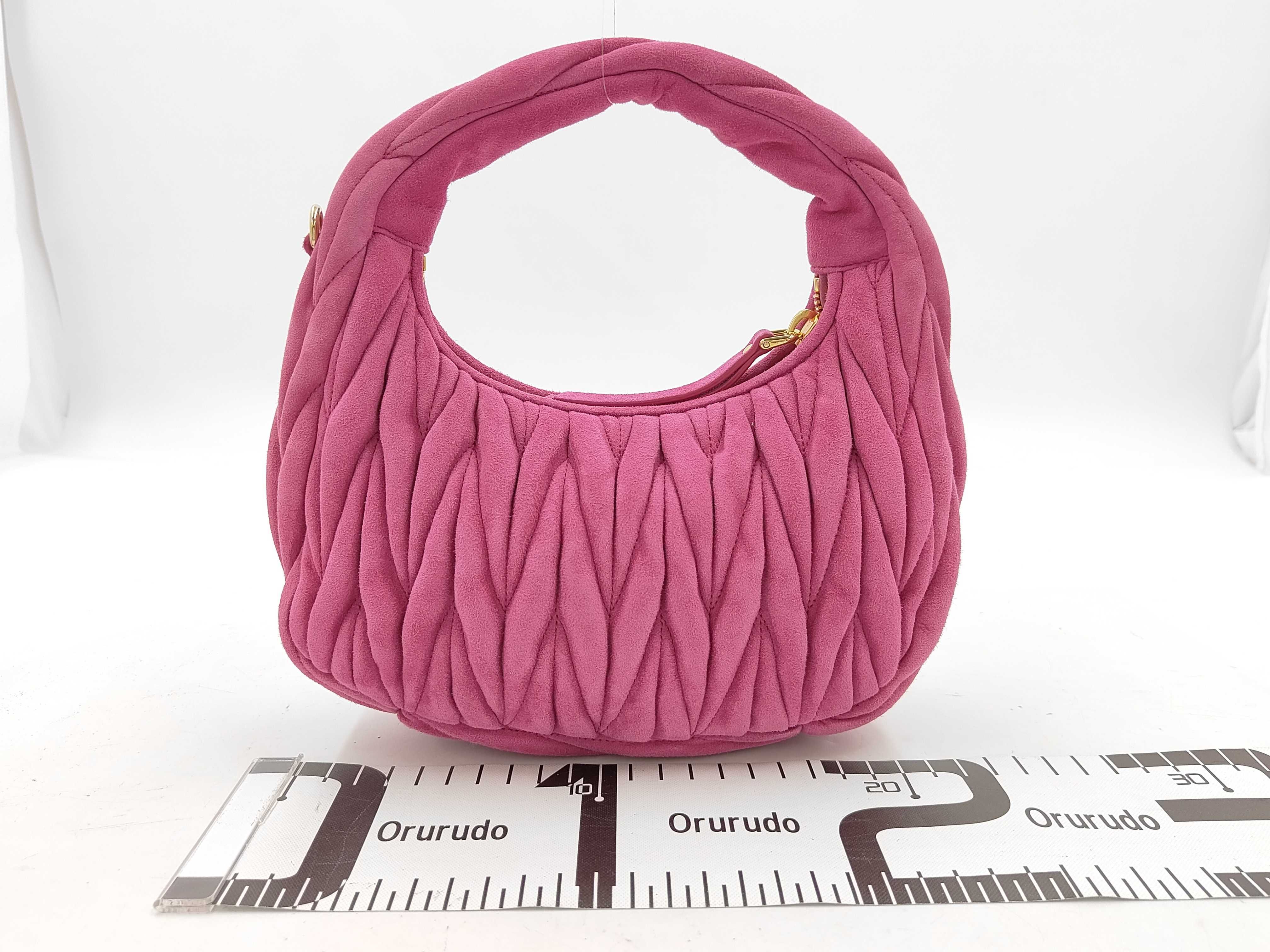 Matelassé Hobo Suede 2-Way Handbag with Shoulder Strap — view 2