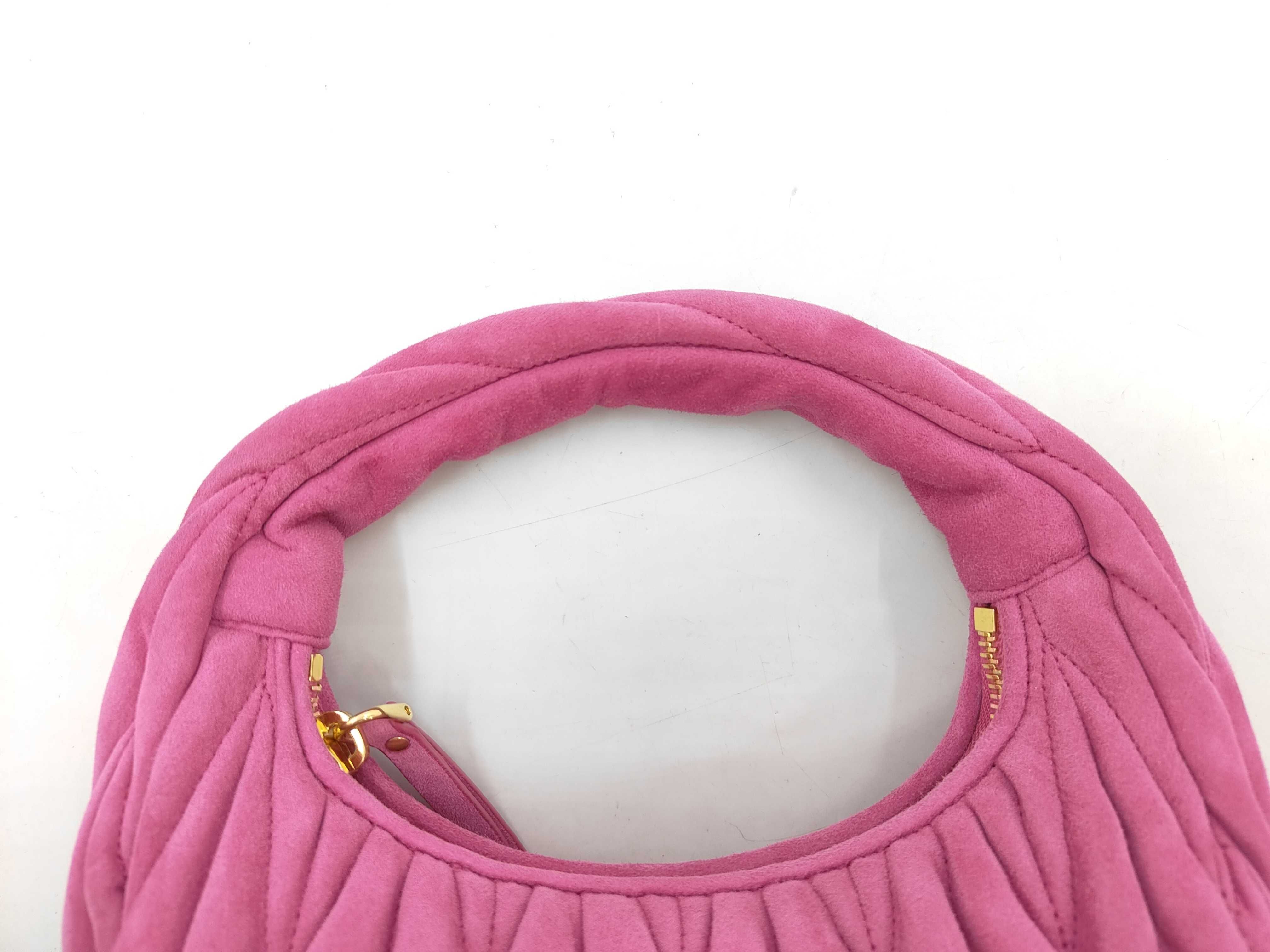 Matelassé Hobo Suede 2-Way Handbag with Shoulder Strap — view 4