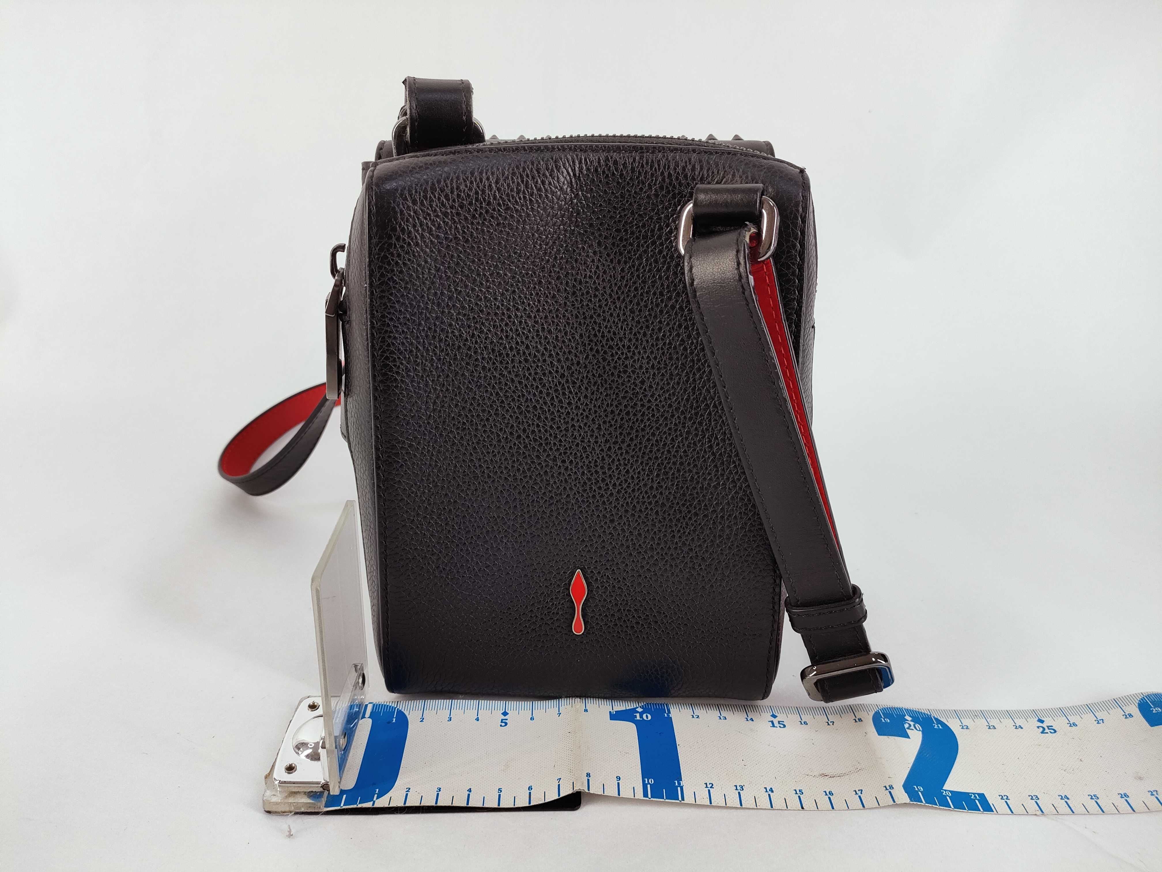 Rockstud Beneche Reporter Leather x Stud Shoulder Bag, Black — view 2