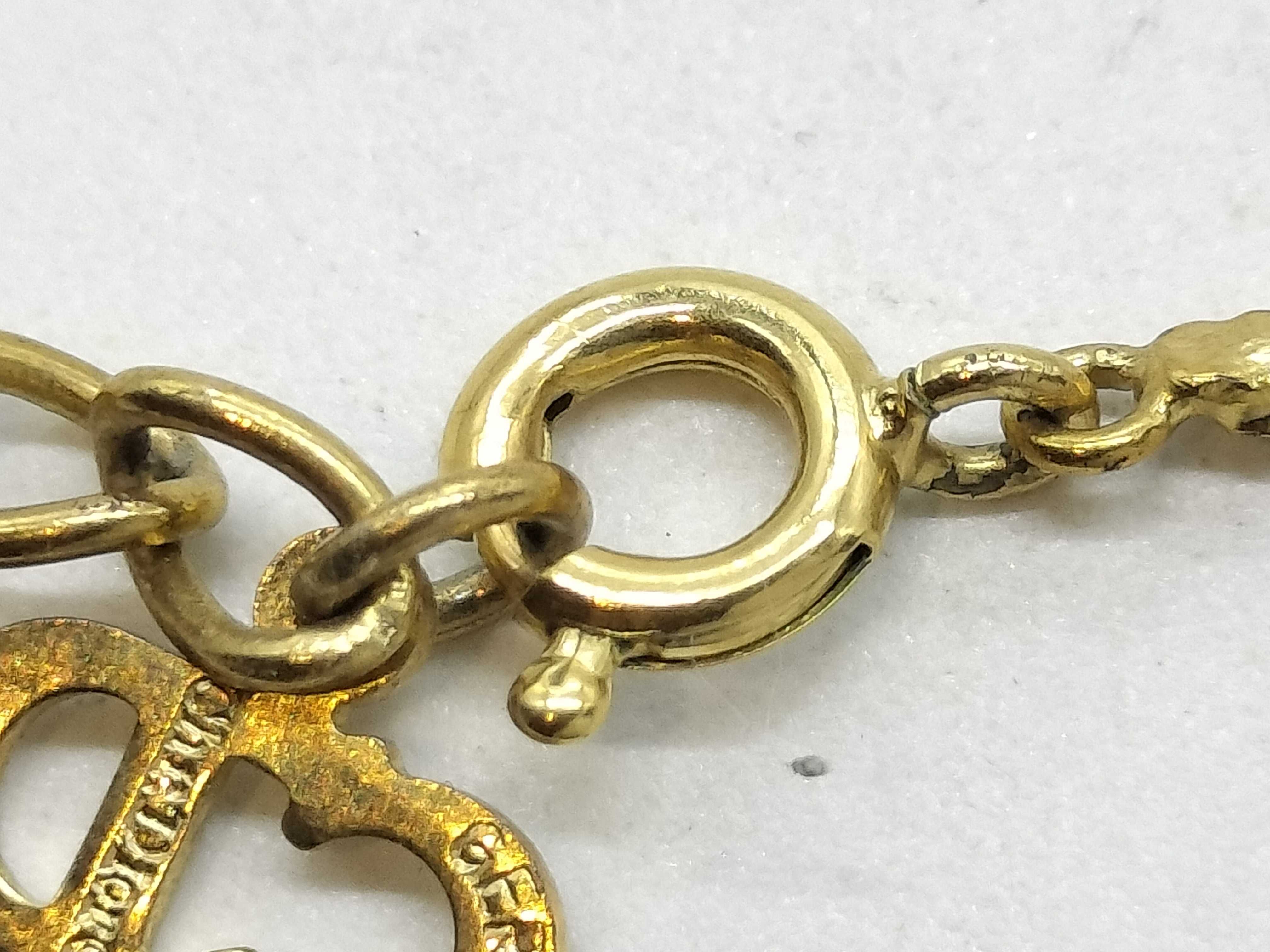 Gold-Plated CD Logo Ribbon Necklace — view 4