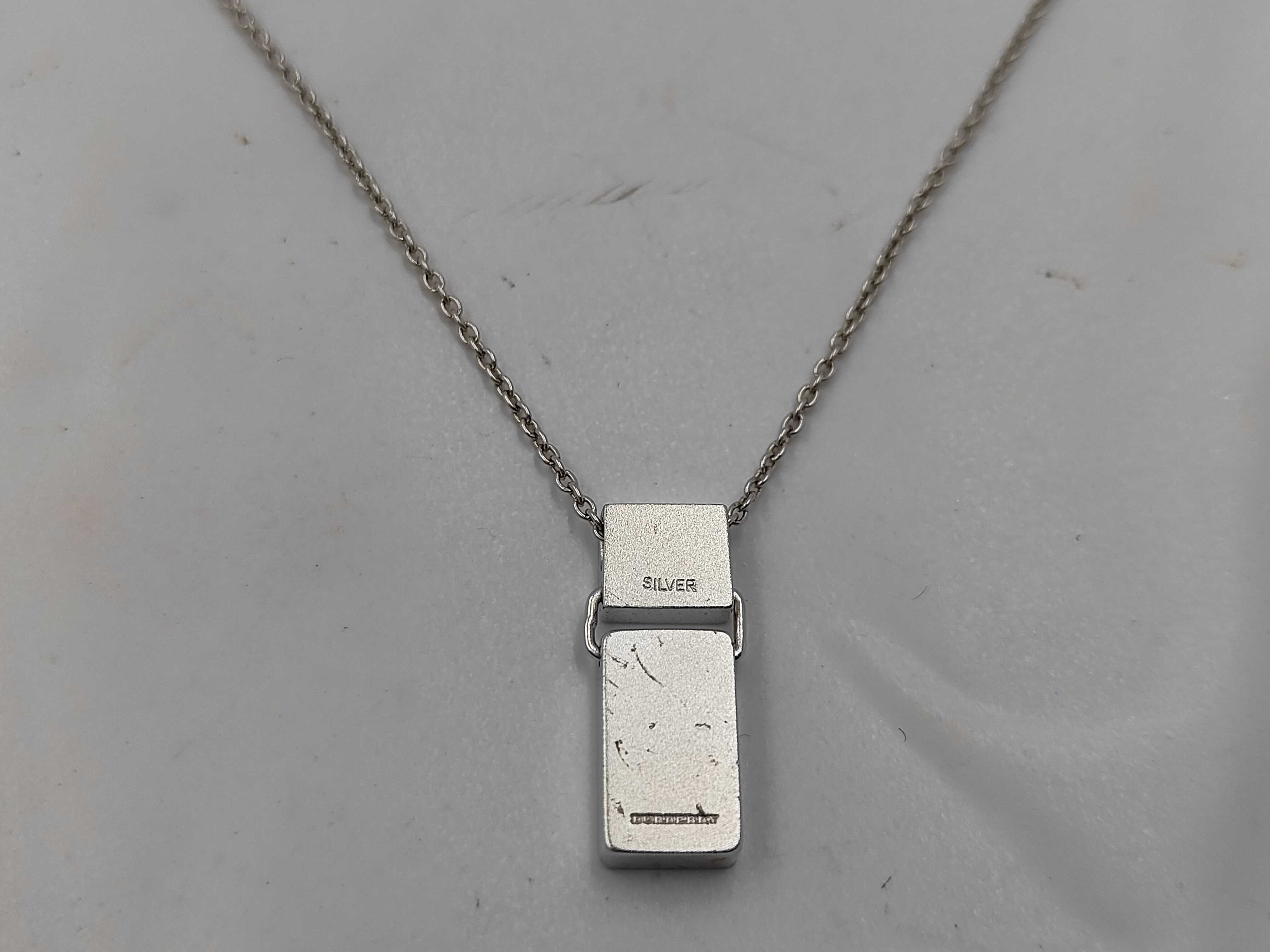 Nova Check Silver Necklace — view 2