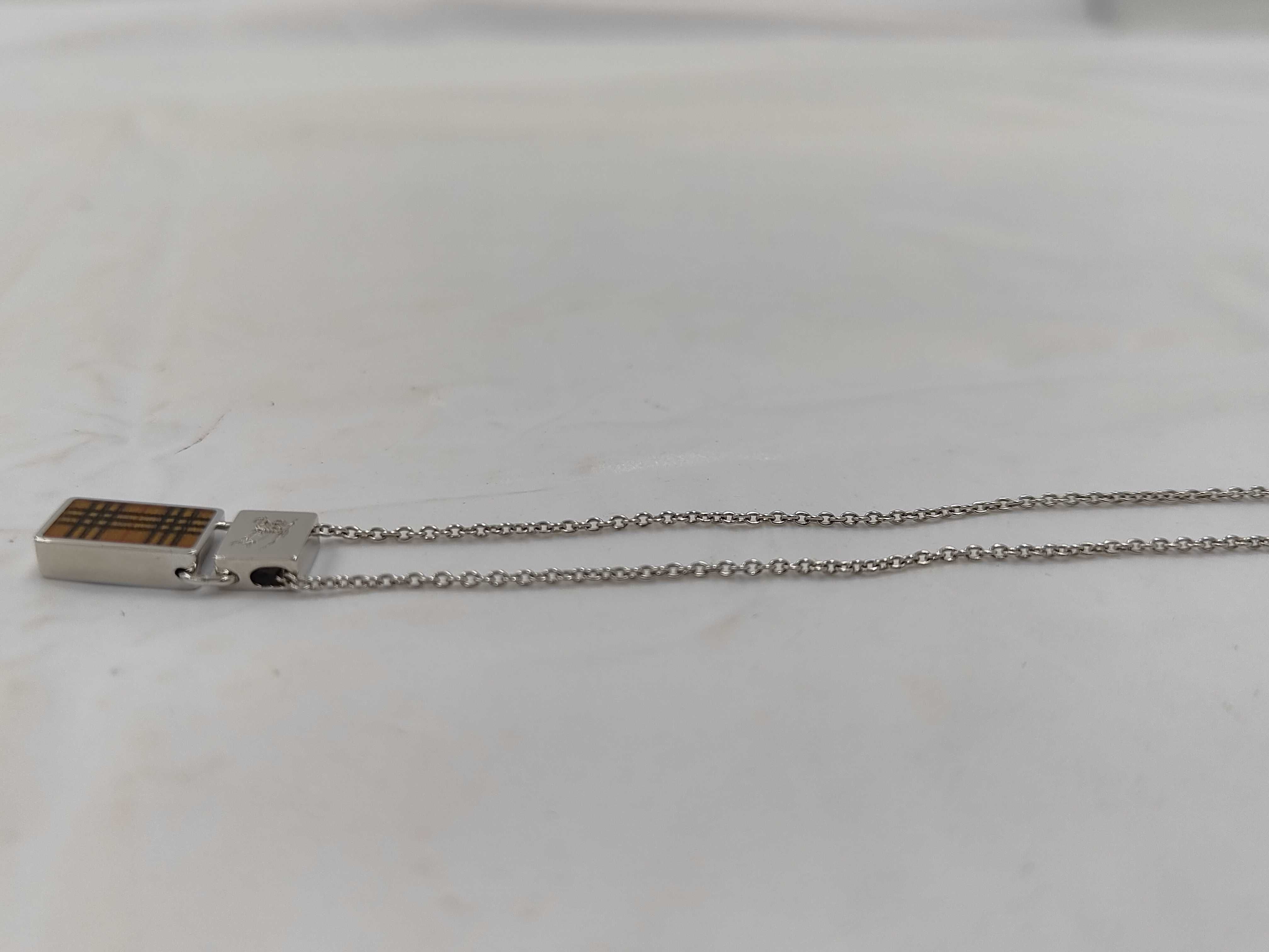 Nova Check Silver Necklace — view 3