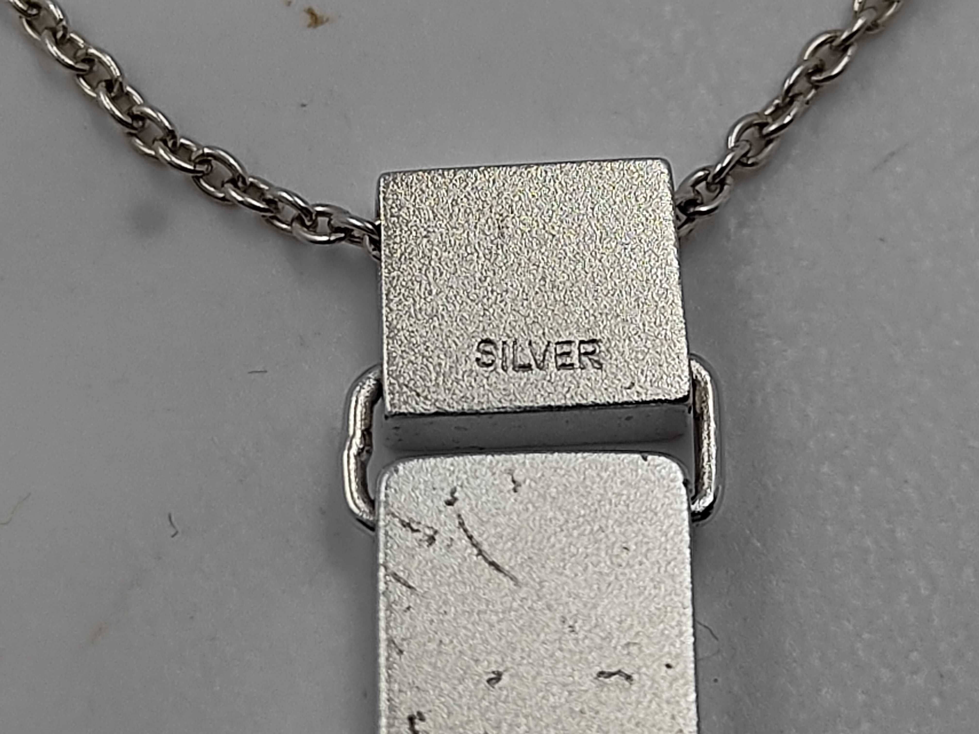 Nova Check Silver Necklace — view 6