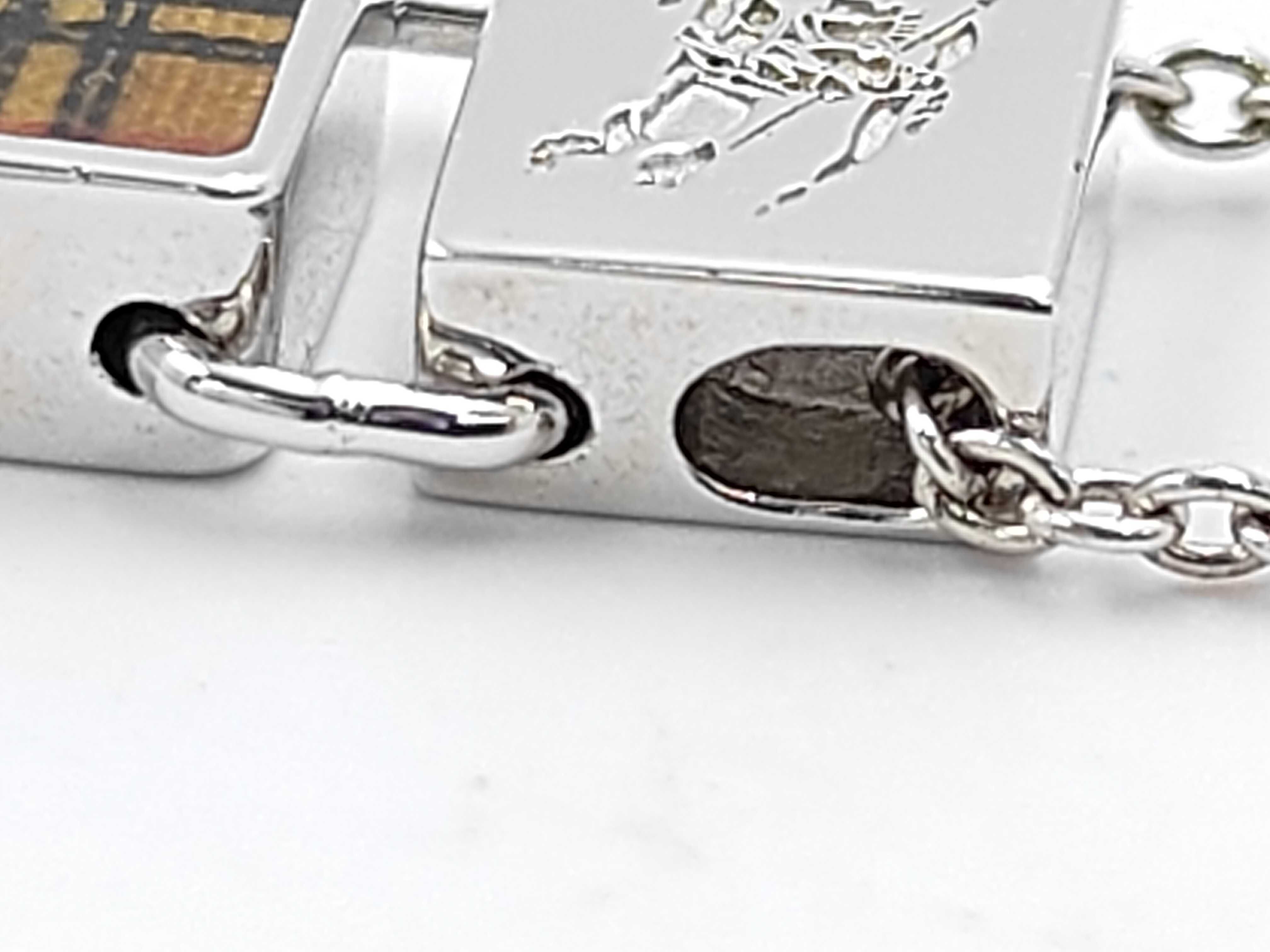 Nova Check Silver Necklace — view 10