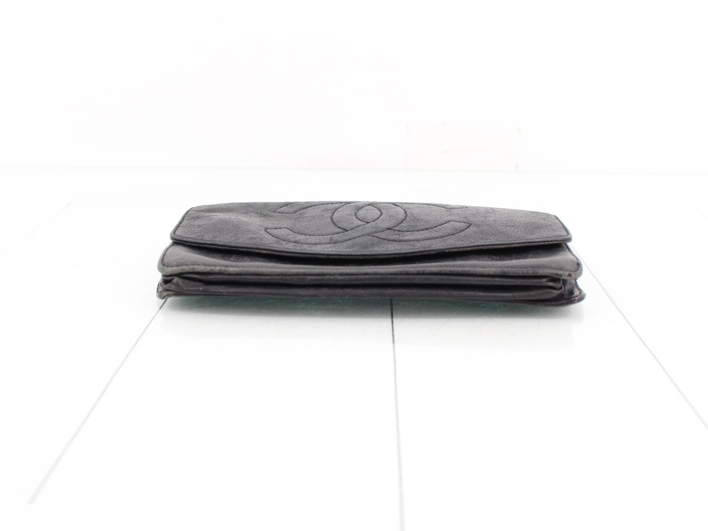 Caviar Skin Coco Mark Long Wallet — view 3