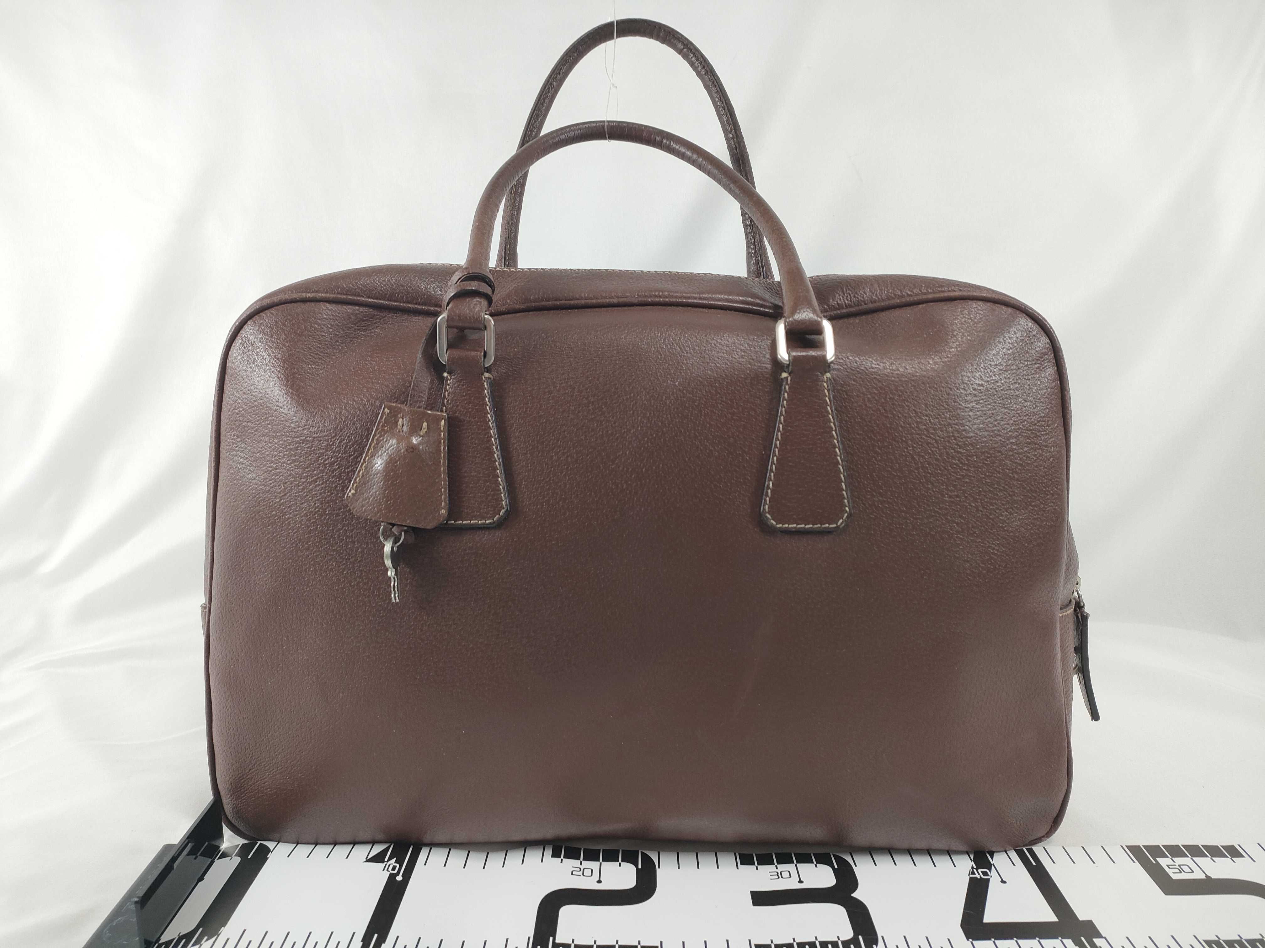 business bag, handbag, leather, brown. — view 2